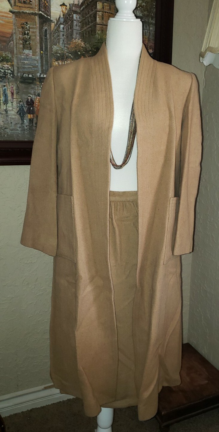 Vintage Coat and Skirt set Camel Hair 40’s/50’s