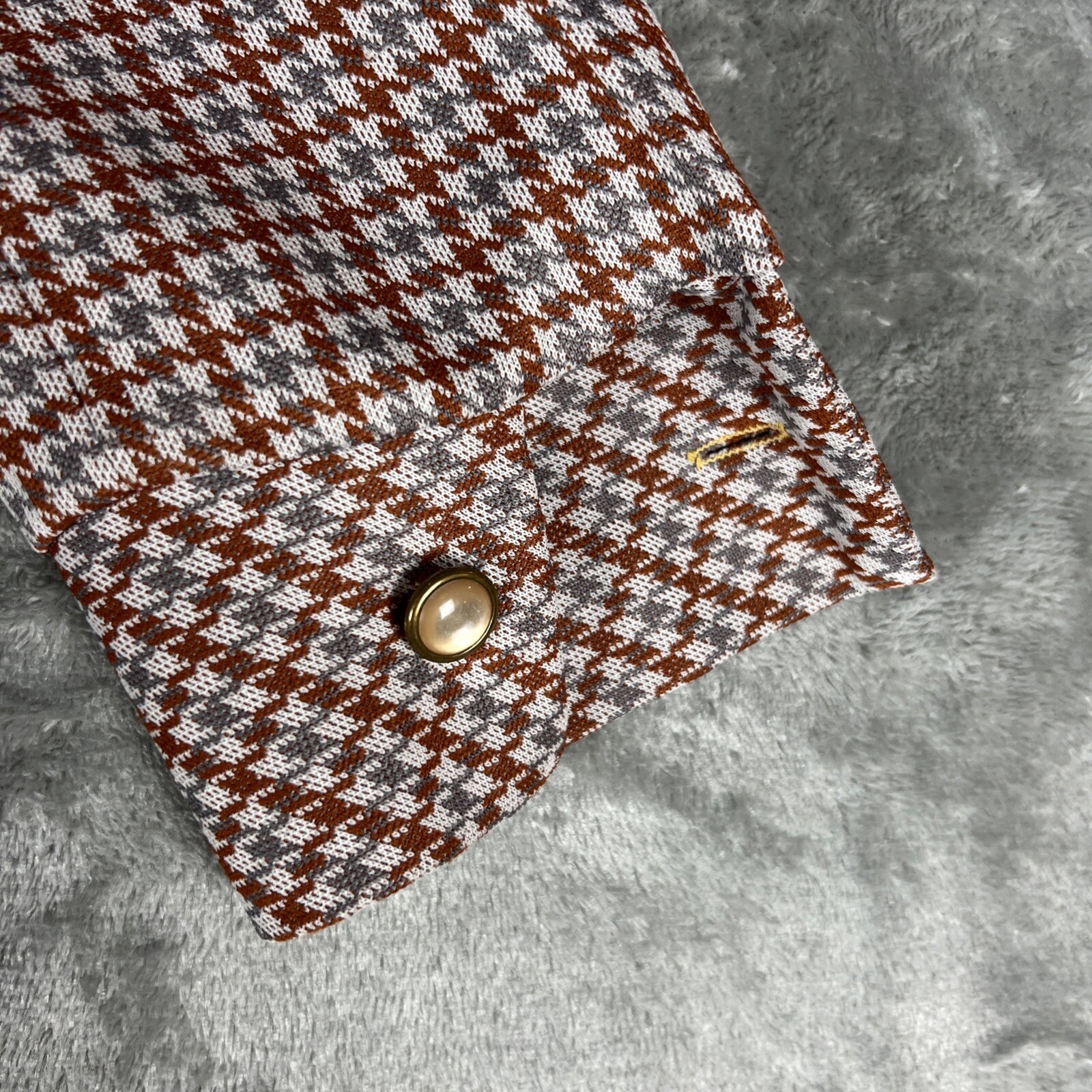 Marty Gutmacher Blazer Jacket Womens M/L Vintage 1970s Orange Brown