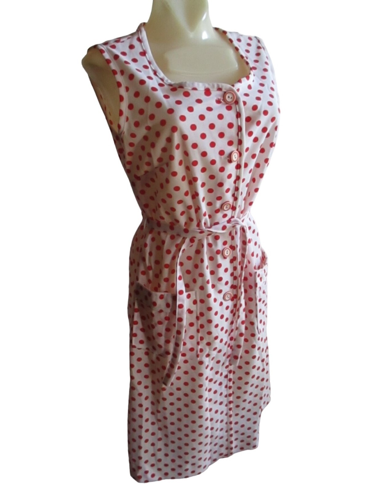 Vintage Women’s Dress 8/10 Polka Dot 1970’s Flutterbye Country Dance r