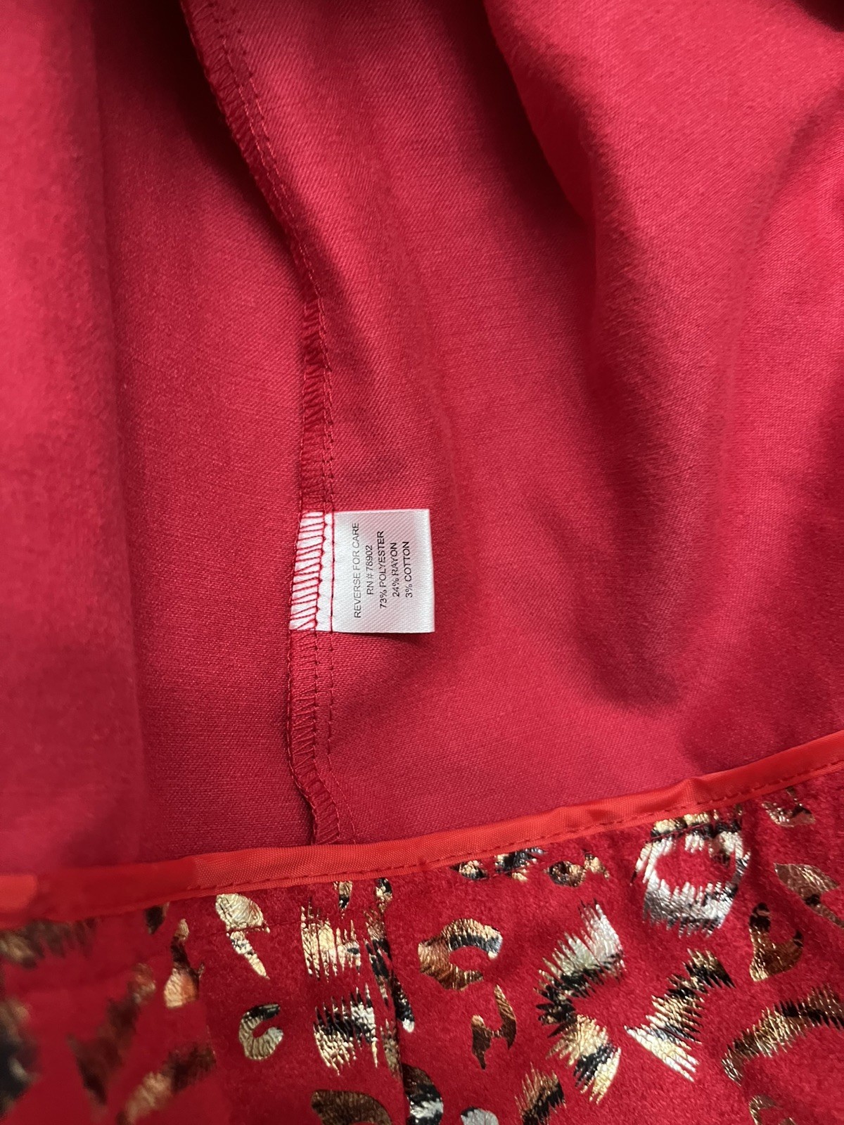 Vintage Birch Hill Red w/ gold Spots Blazer Jacket Sz large Unique well made