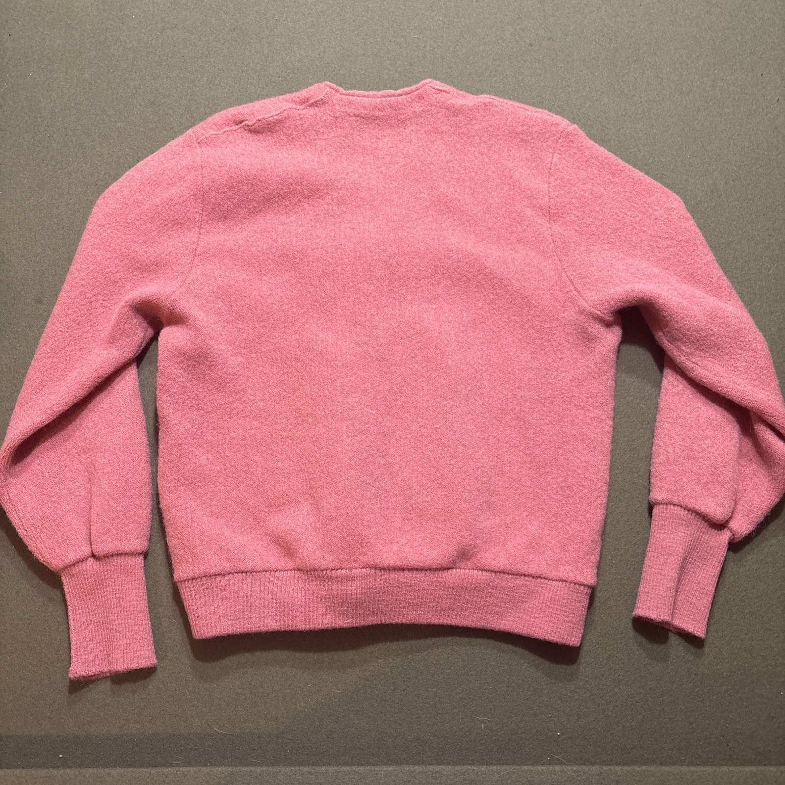 Vtg 60s Robert Bruce Arnold Palmer Cardigan Sweater 50% Alpaca 50% Wool Pink L