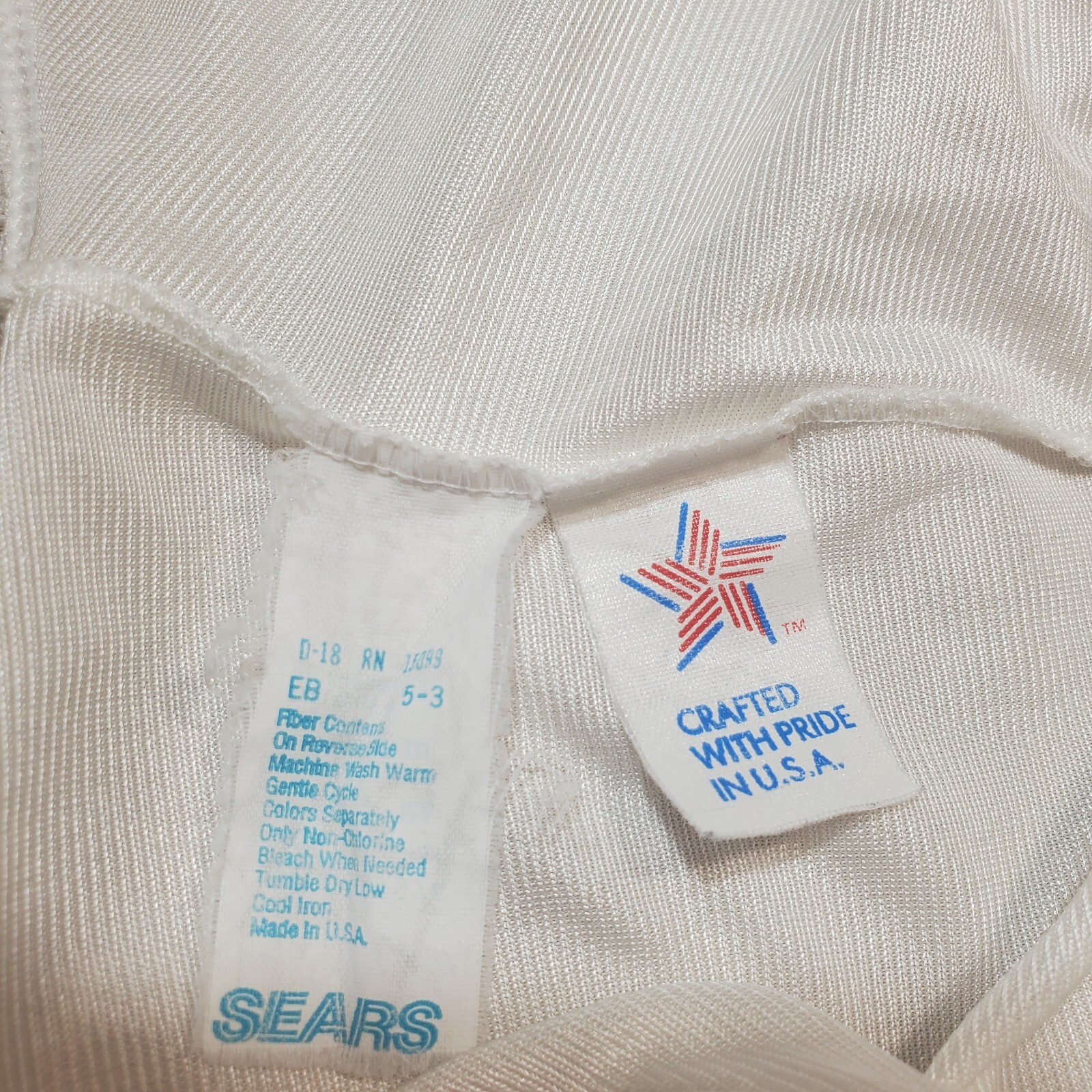 Vintage Sears Antron III Nylon Tank Slip Anti Cling Size 40 Made in USA