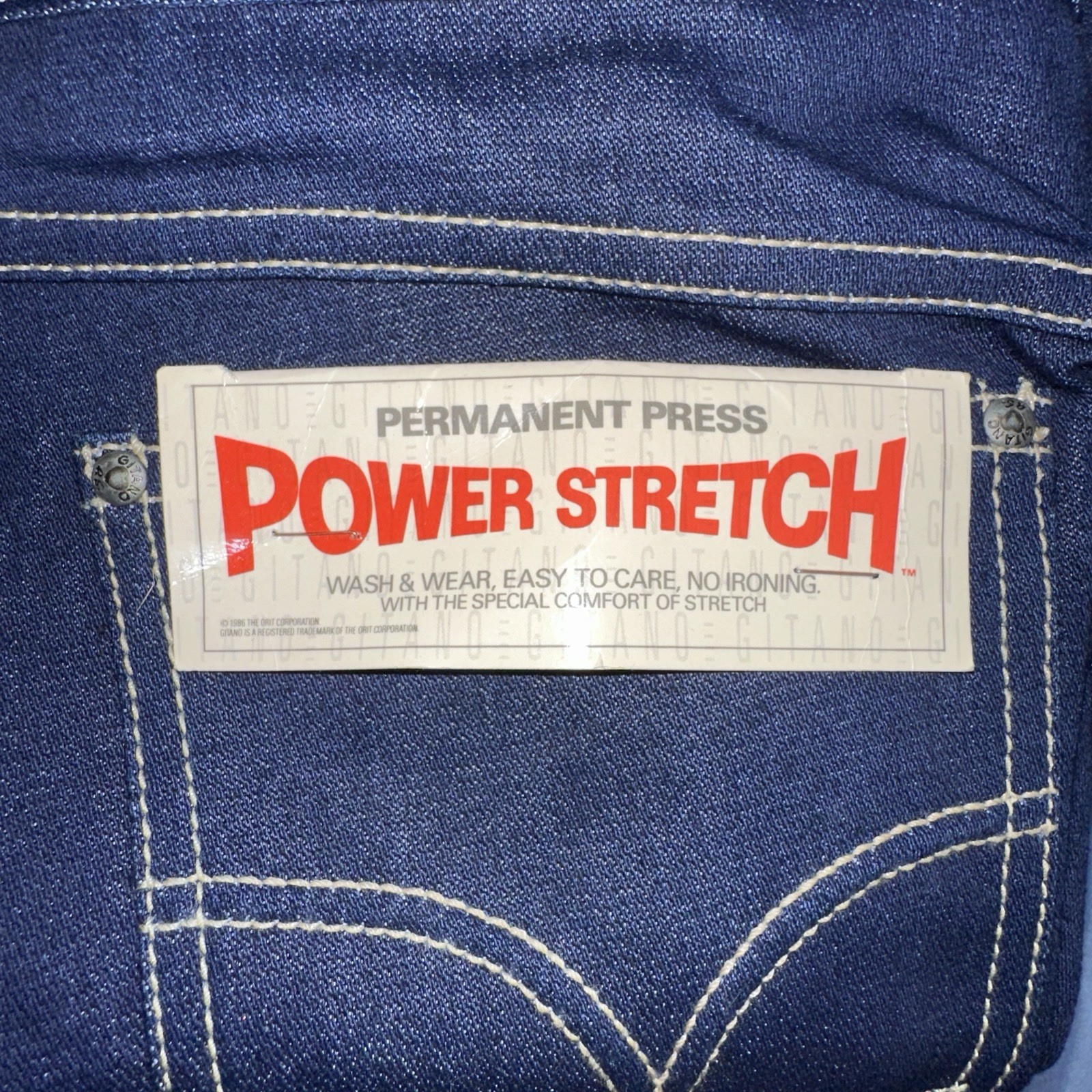 Vintage PS GITANO Plus Jeans Power Stretch DARK Indigo 18 Regular