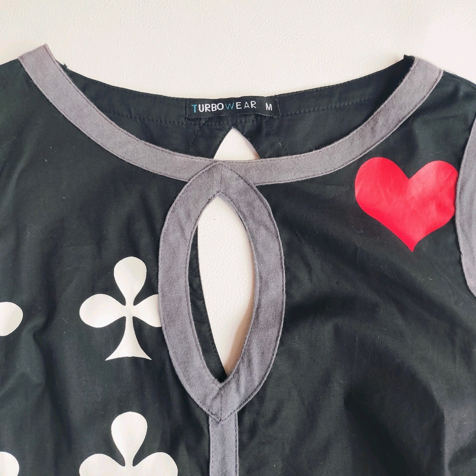 Rare Archive 90s TURBO WEAR Playing Cards Print Dress Vintage Japanese Y2K