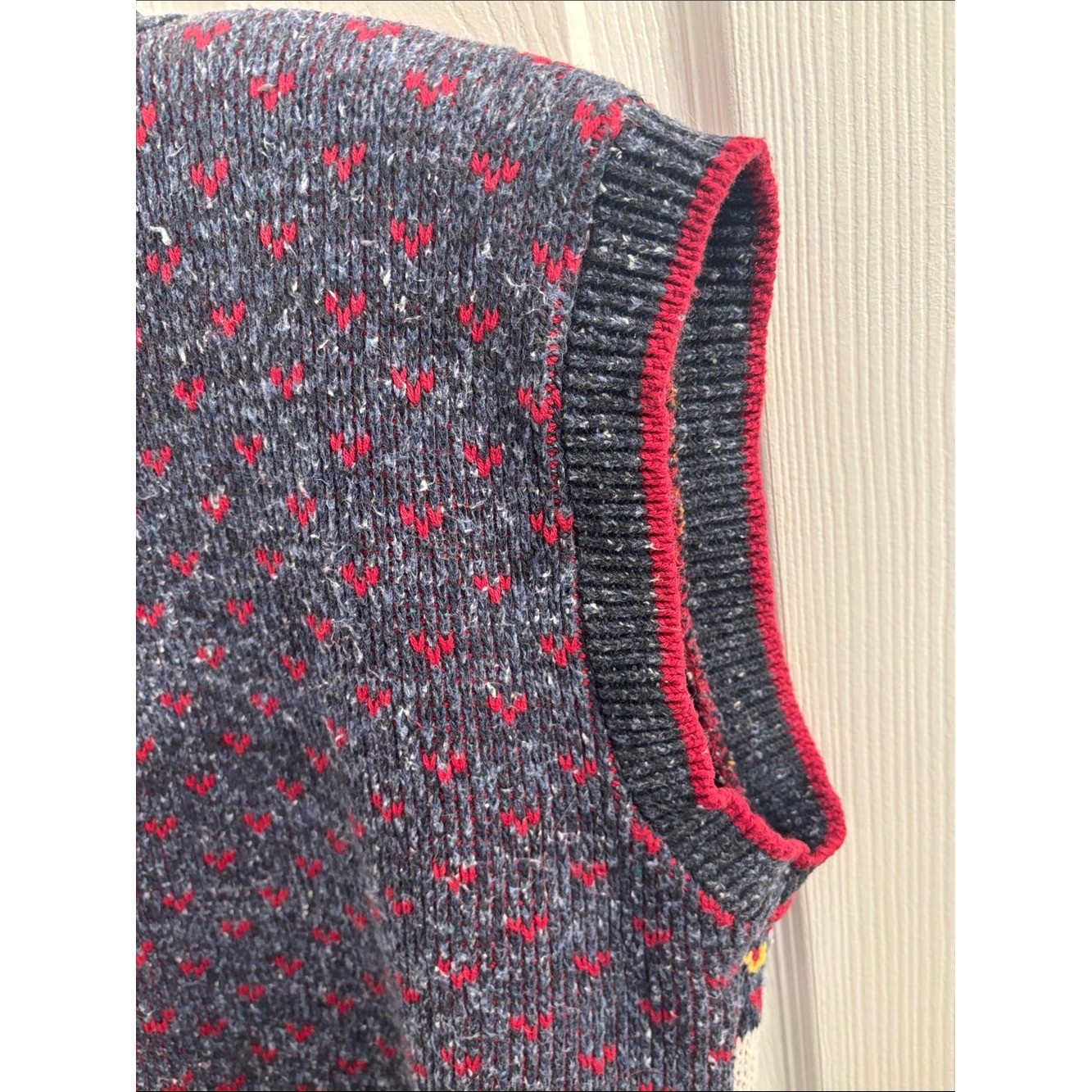 Vintage Sweater Loft Scottie Dog & Cat Knit Vest in Red, Green, Navy- Size L