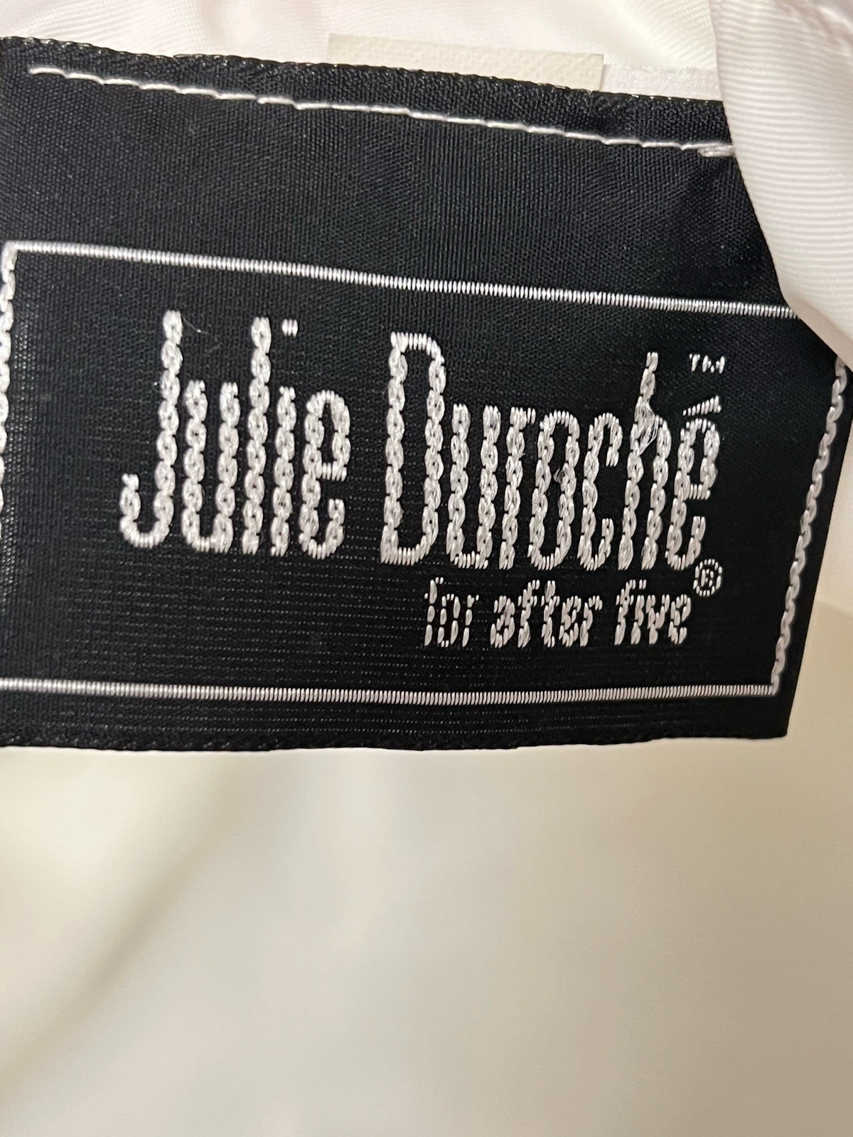 1990’s New $530 Julie Duroche After 5 White Diamond Wedding Prom Dress Dynasty 8