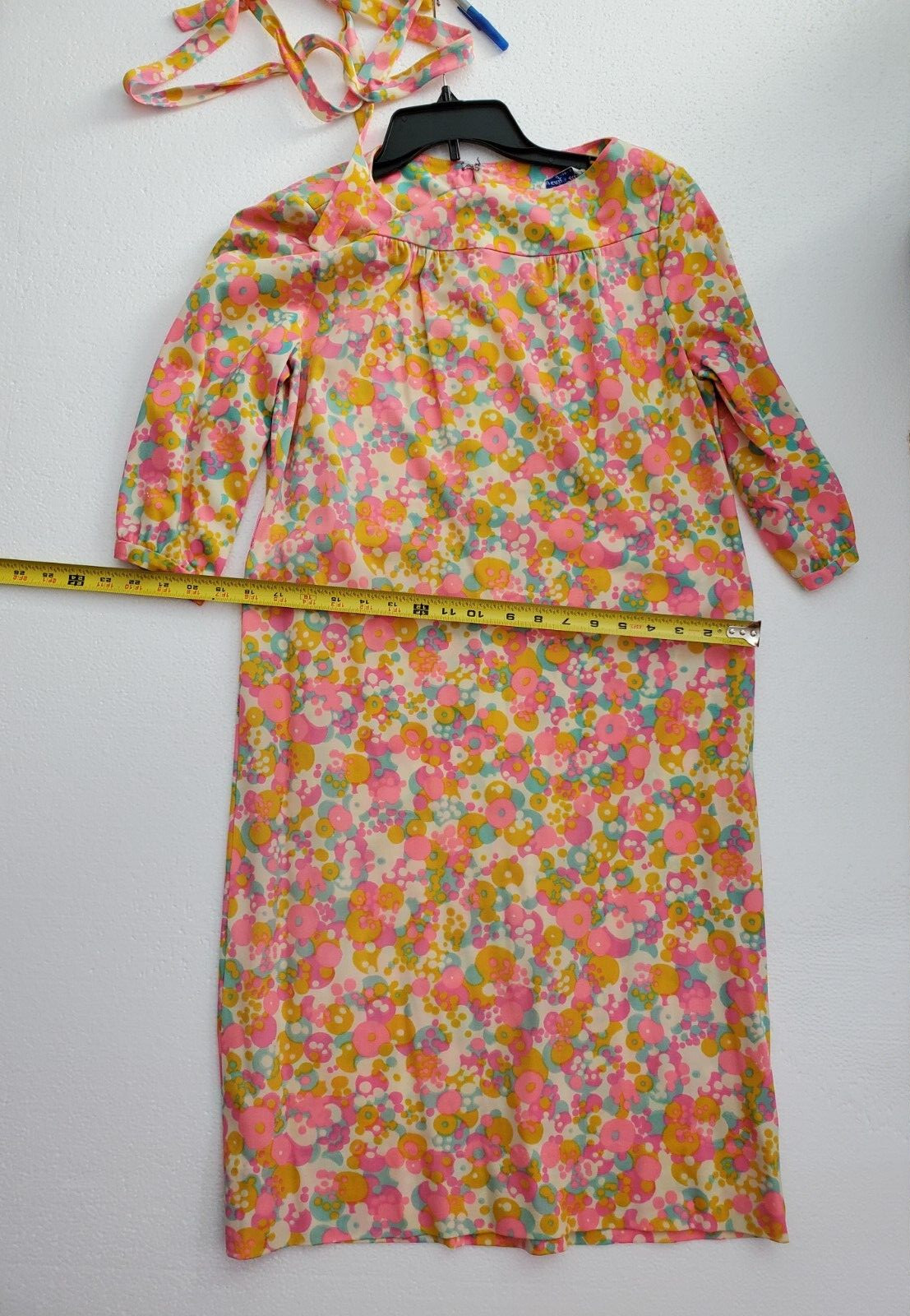 vintage dress 60 70s 80 poly mod hippie retro hippy granny A Lady Petite Fashion