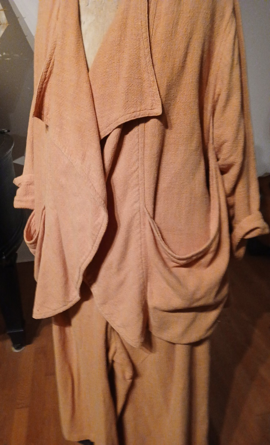 Vtg 1990s Sangam Imports Pumpkin Culotte-Skirt & Chic Jacket India S/L