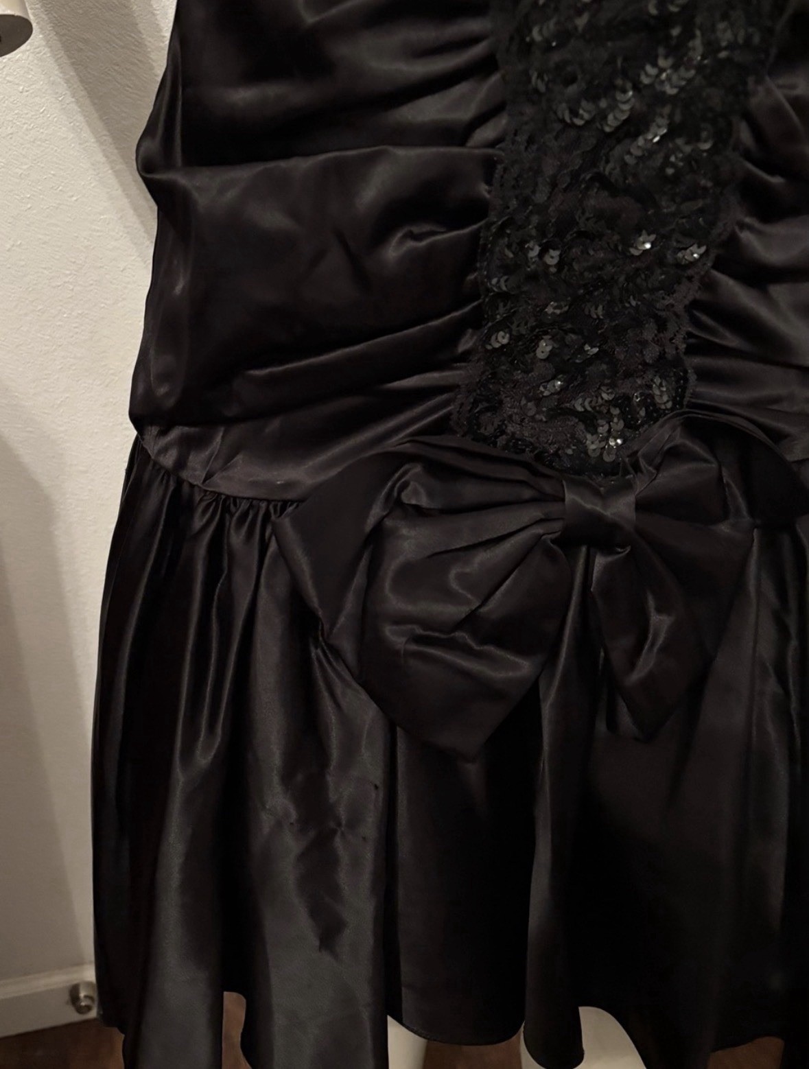 80’s Steppin’ Out Black Prom Dress 0/2 Size 3