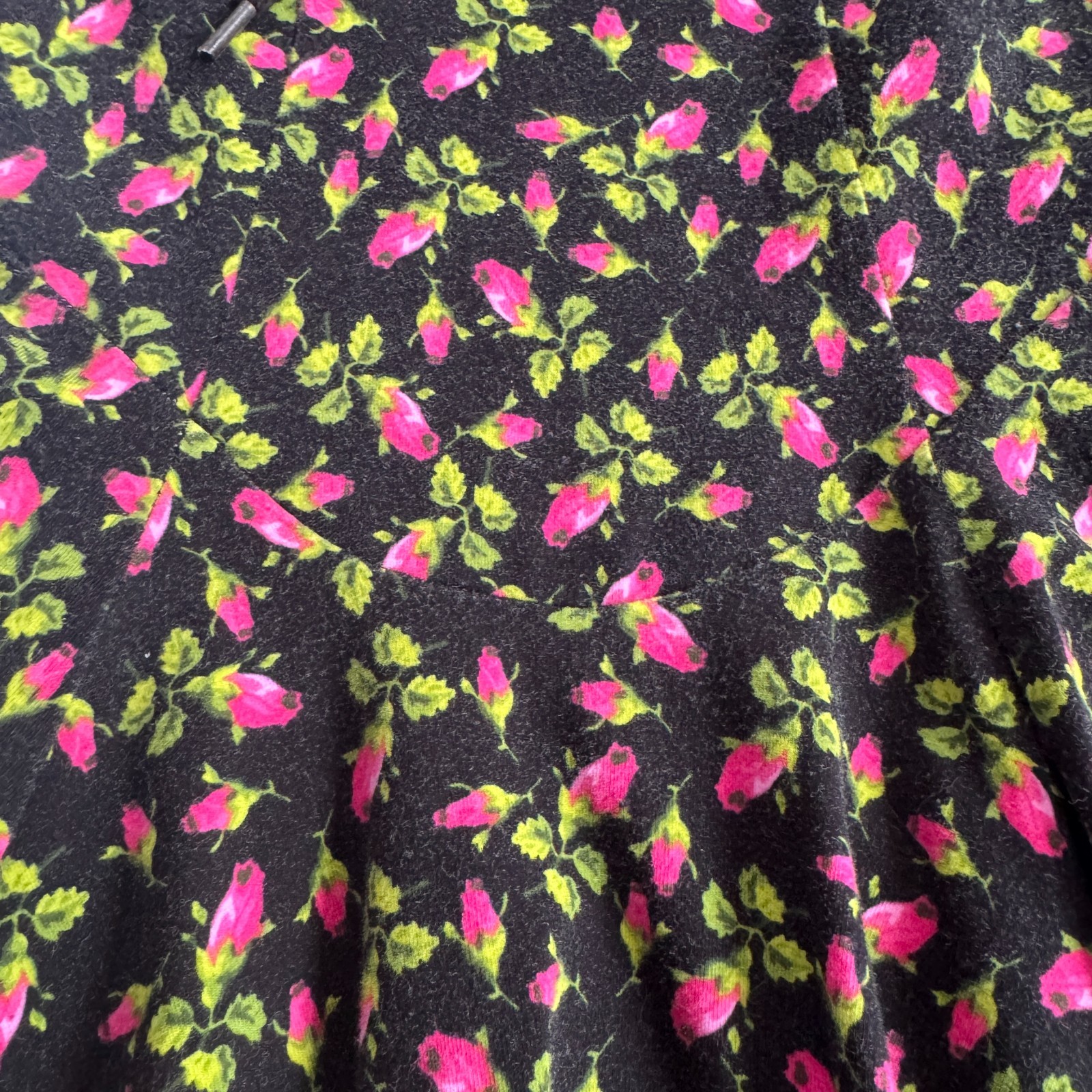 BETSEY JOHNSON Rosebud Floral Y2K „VINTAGE” Punk Label Stretch Cotton Dress P XS