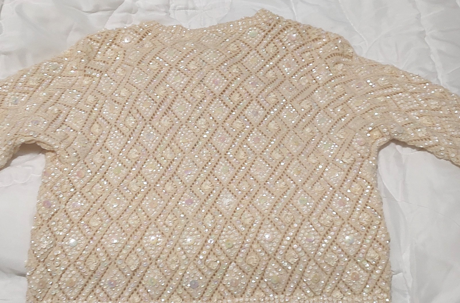 Vintage Sequinn Sweater JACKET CAVANAGHS 50’S 60s Hollywood Glam VTG