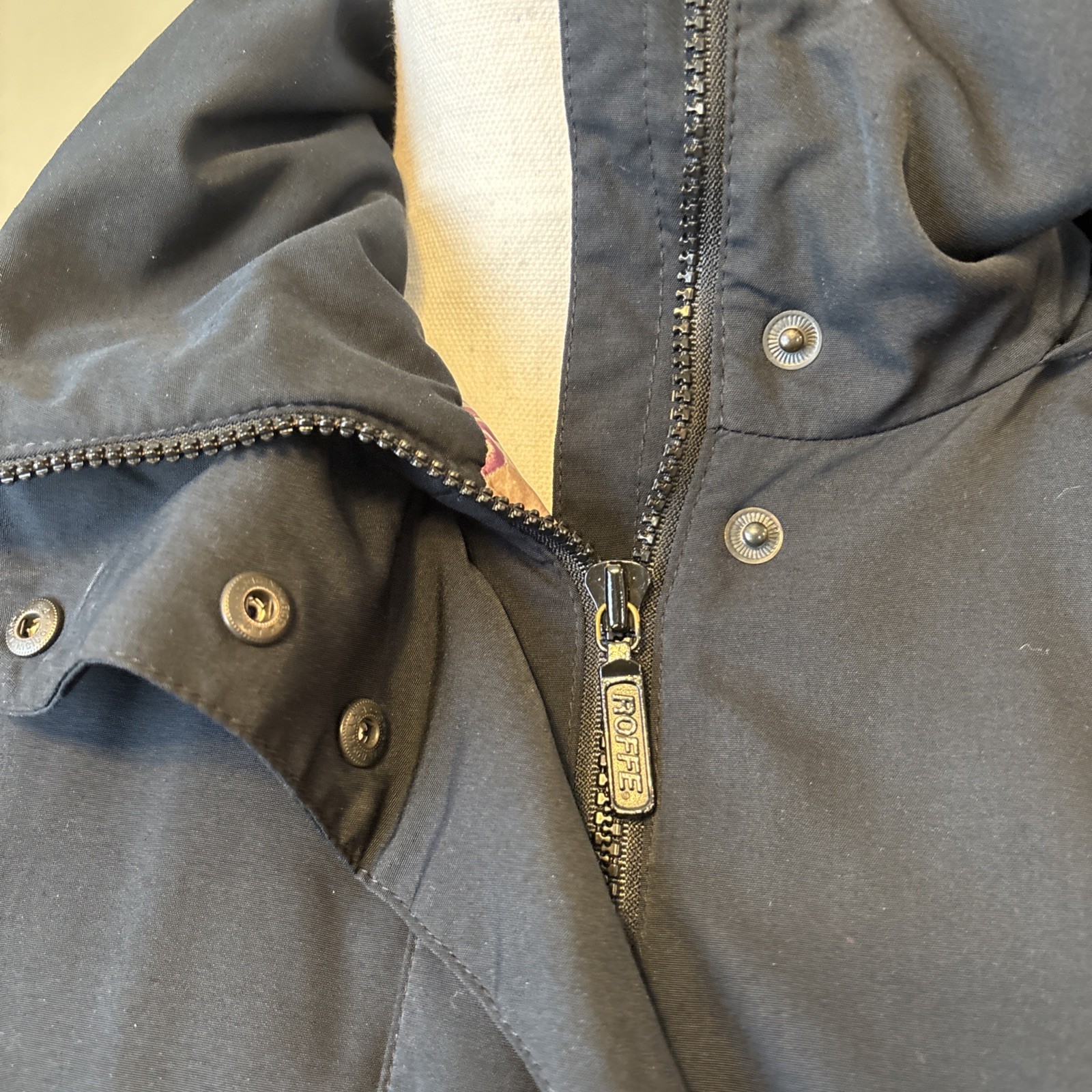 Vintage 80s ROFFE Hoodie Navy /Embroidered Plus Extra Ski Jacket Size 10 WOMENS