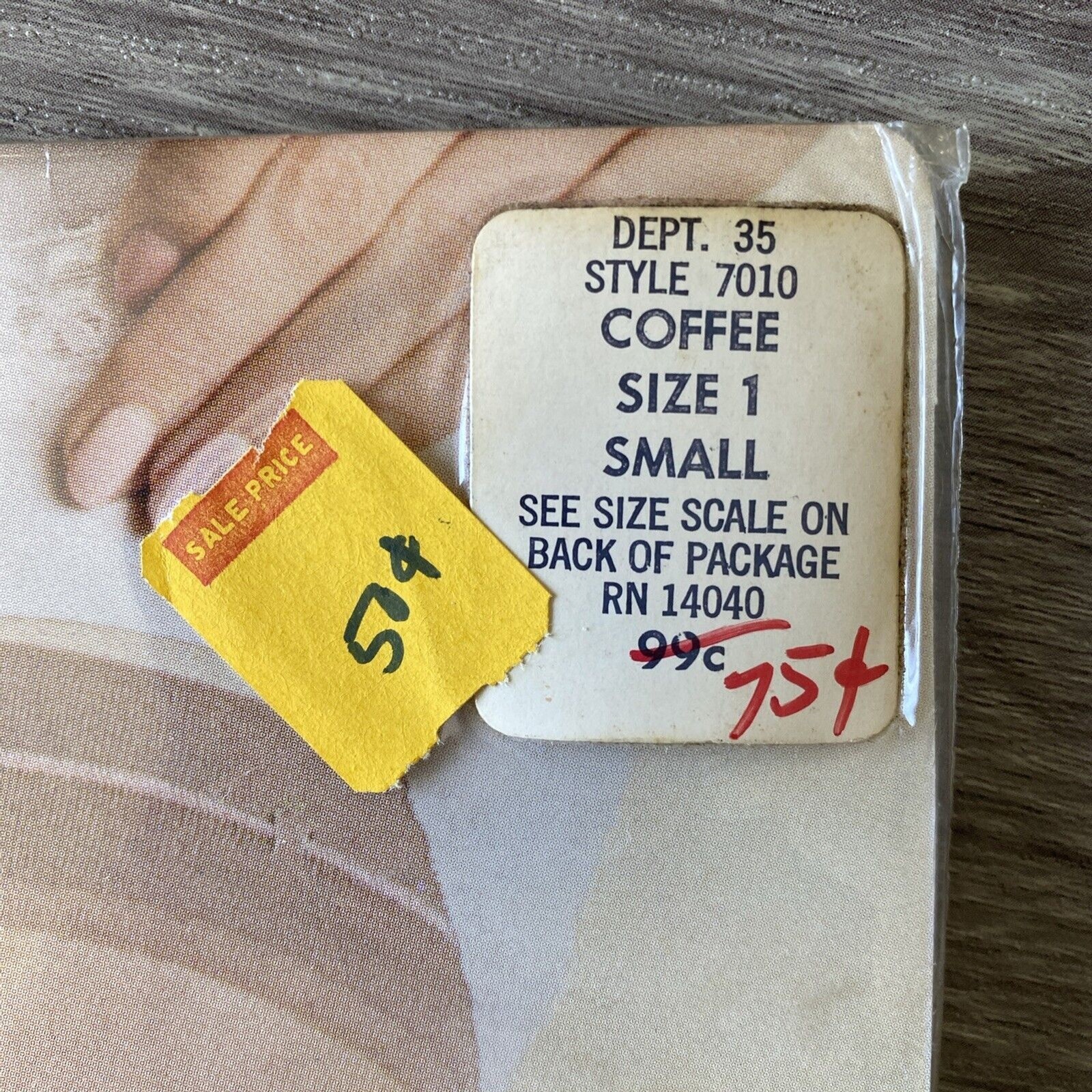 VTG Loop Top Stretch Girdle Stockings Size 1 Small Coffee New Sealed 60’s 70’s