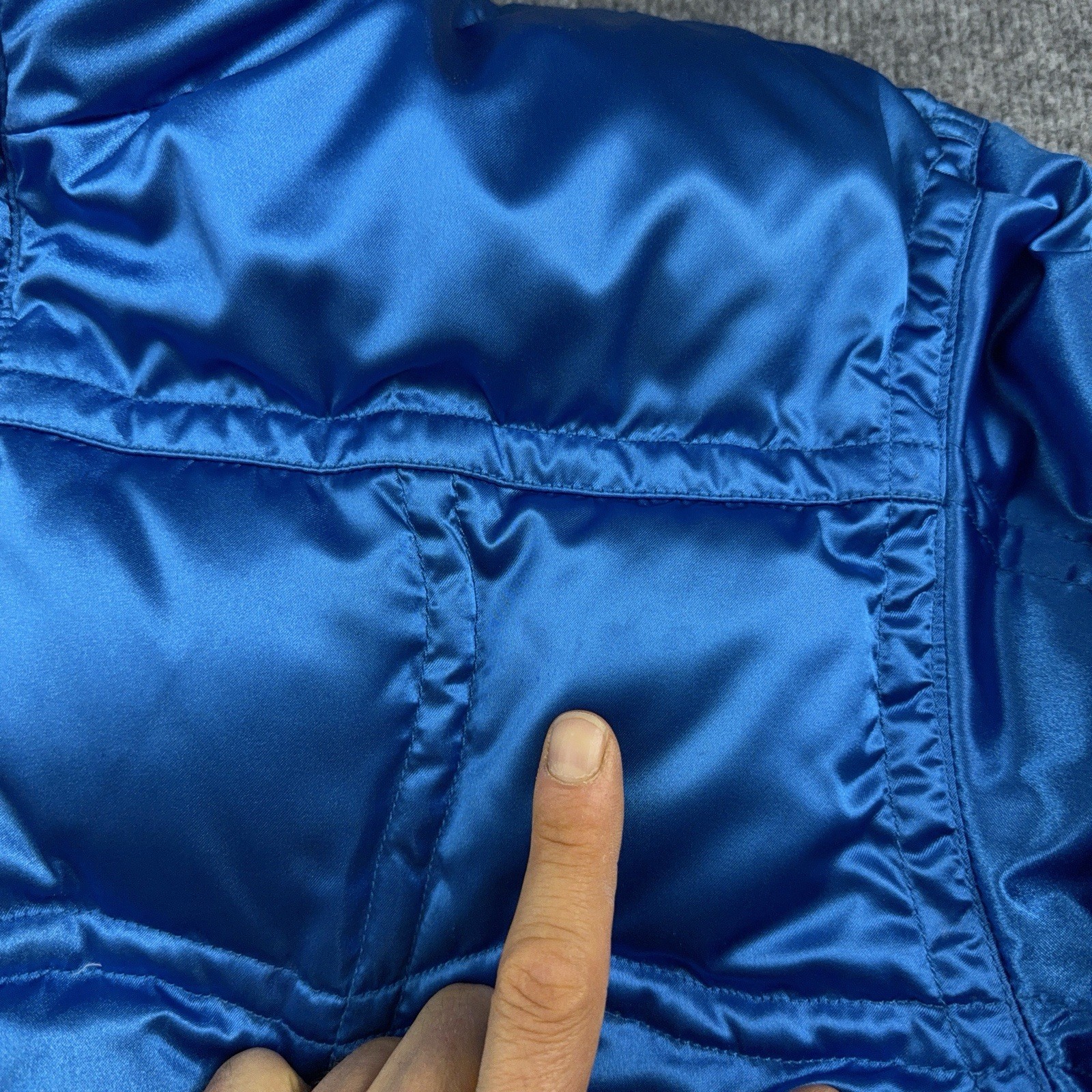 Vintage 80s 90s Snuggler by Kaelin Shiny Blue Down Puffer Ski Jacket US6