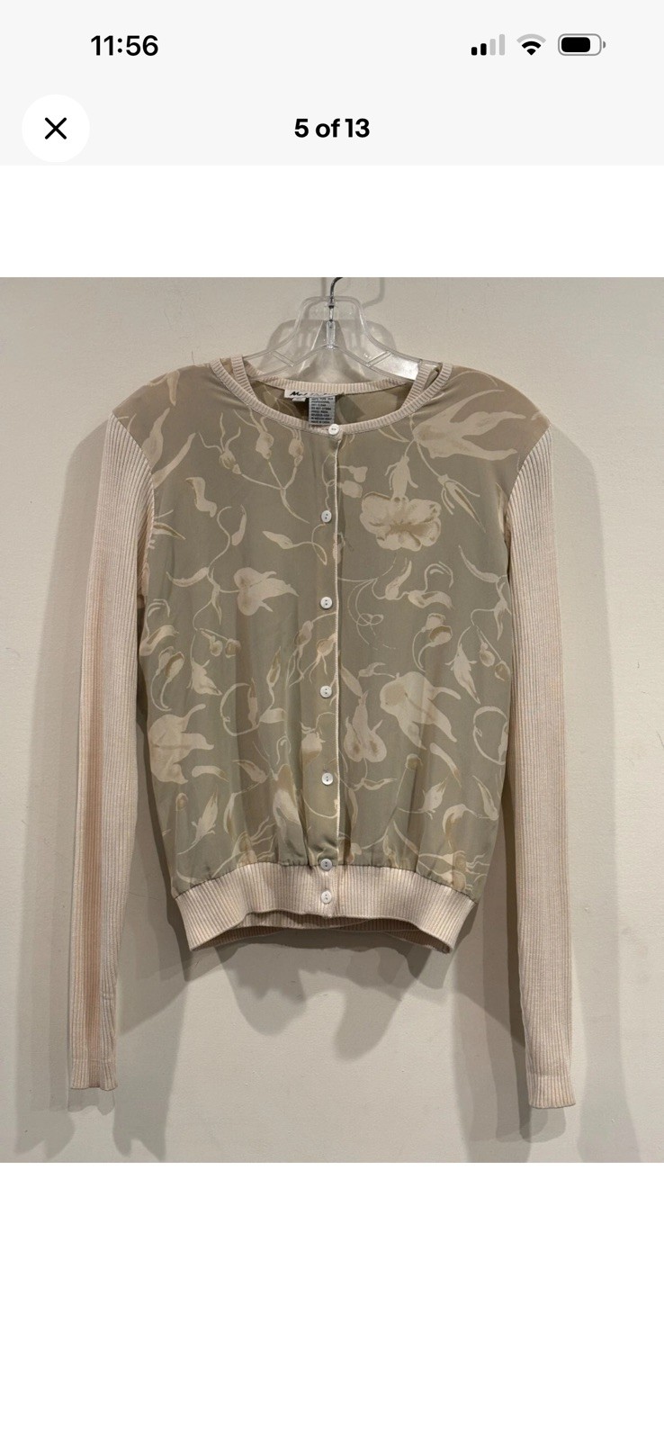 Vintage Mel & Lisa Essentials 100% Silk Cardigan & Top Set – Size M twinset