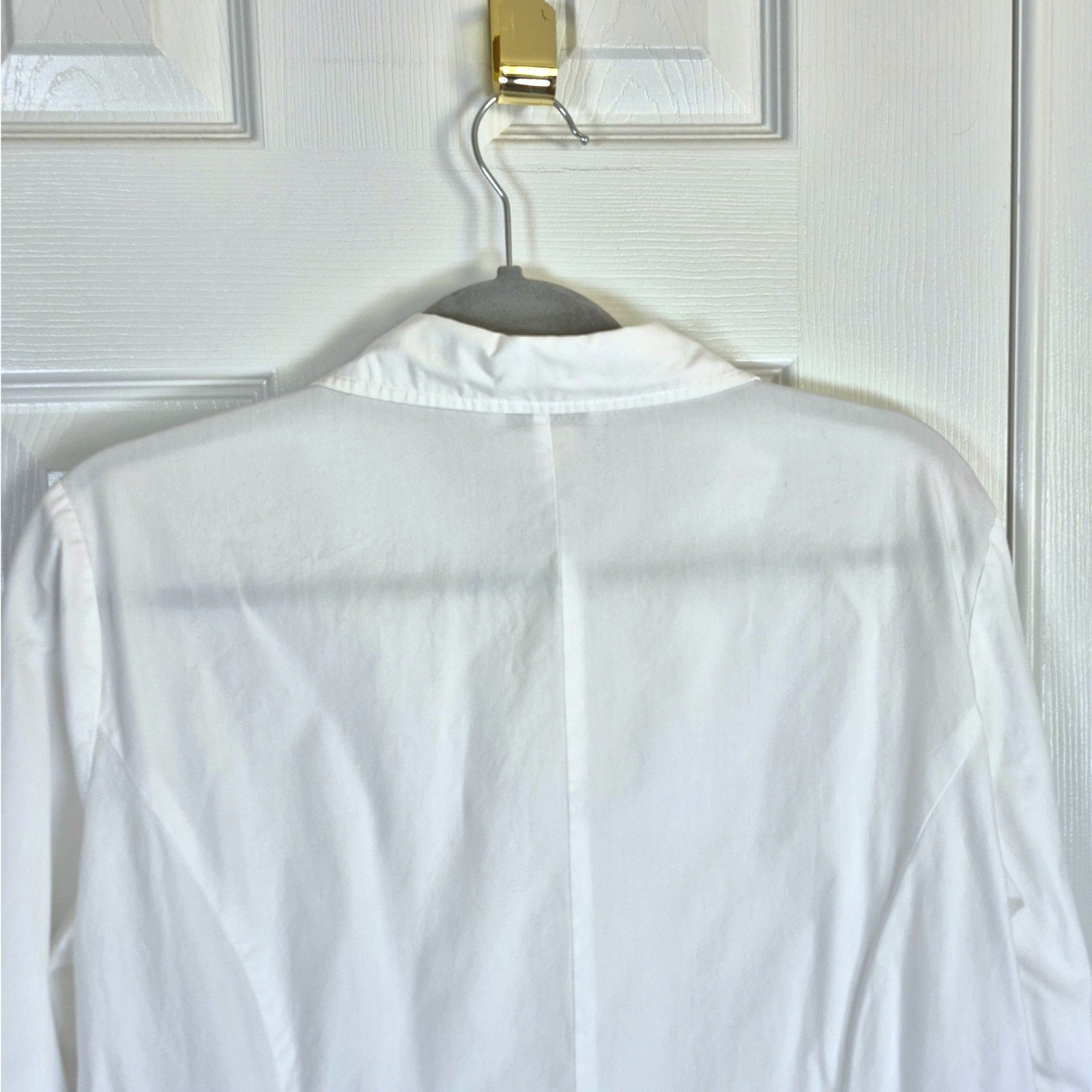 Vintage Puli white button down shirt floral embroidery women’s 12