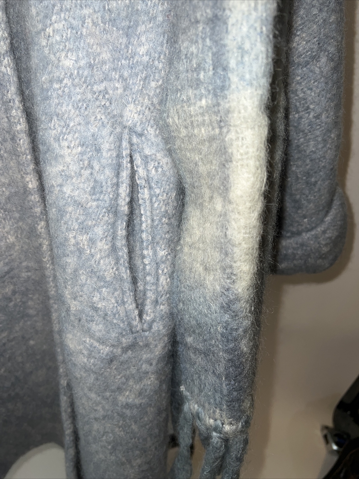 Donegal Design Size 36 Medium Vintage Mohair Jacket Cuff Sleeves Oversized Coat