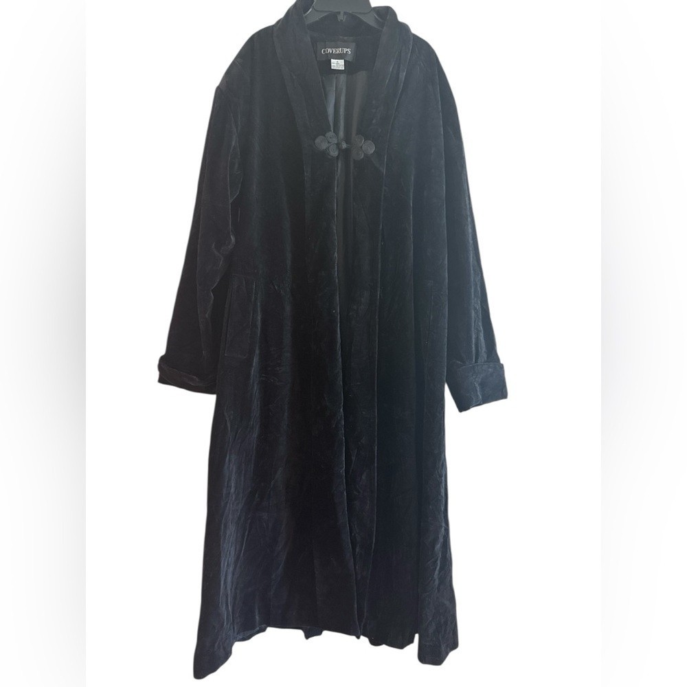COVERUPS vintage velvet coat, long velvet jacket, Hong Kong, 100% cotton velvet