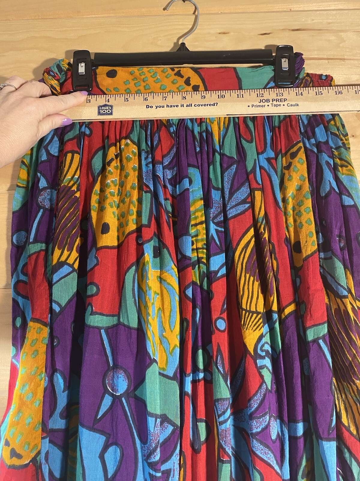 VTG Phool Tropical Fish Print Maxi Skirt Small