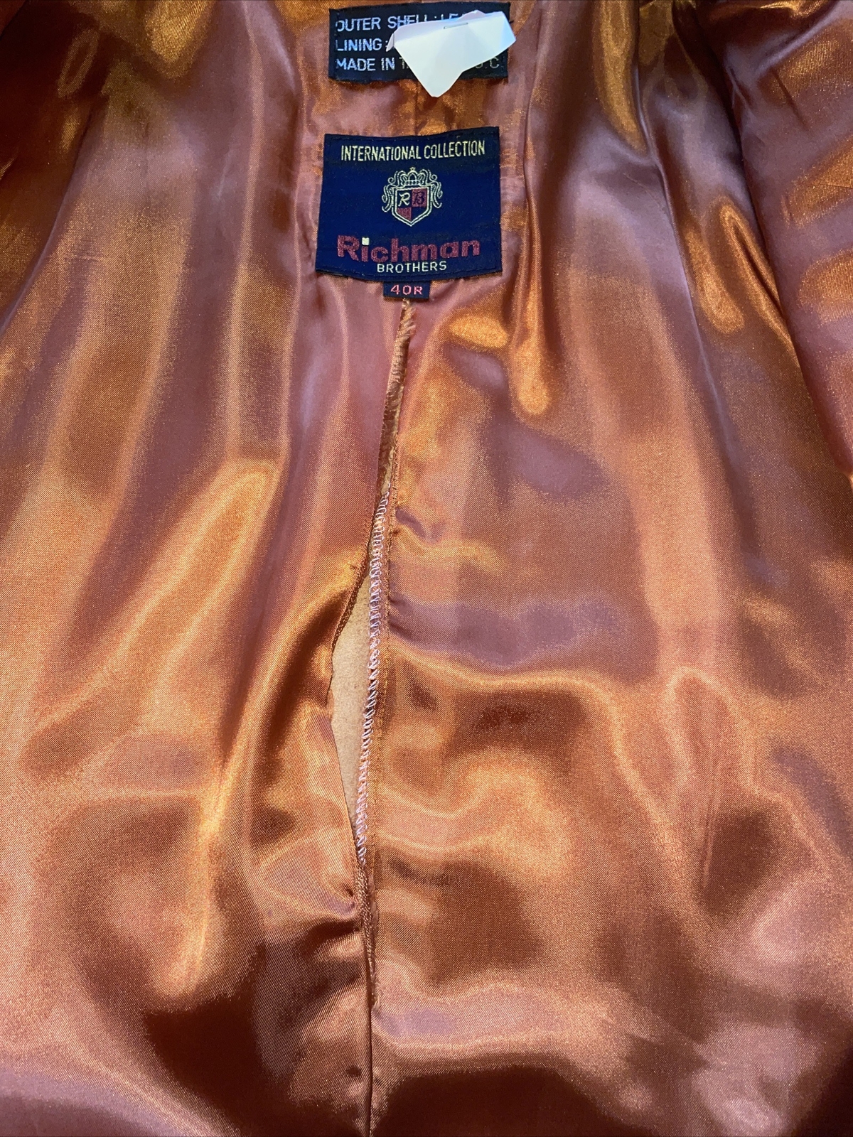 Brown 70’s Leather Jacket Richmond Brothers Leather Trench Men 40R