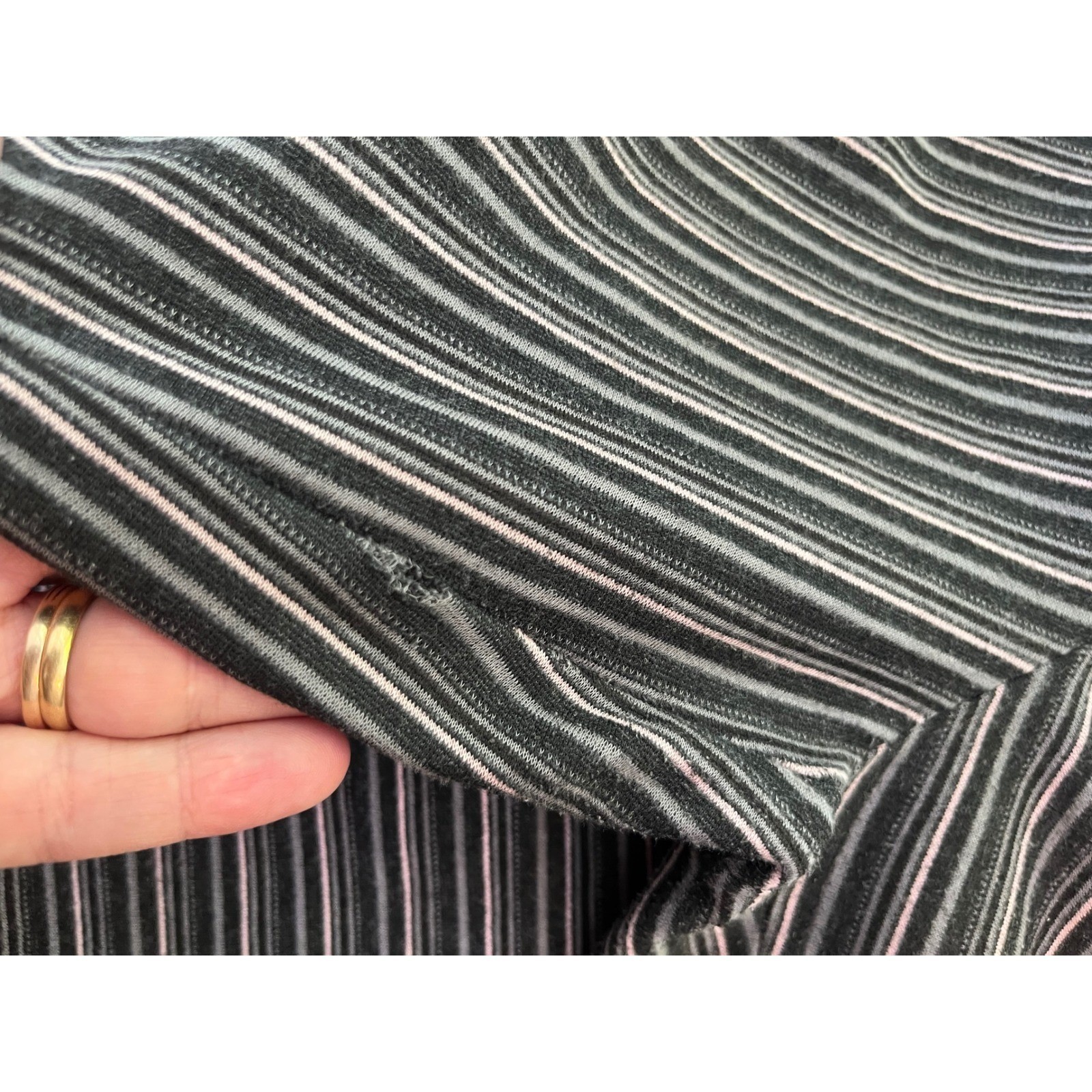 Vintage Y2K gray striped pants New York & Company fisherman retro stretch