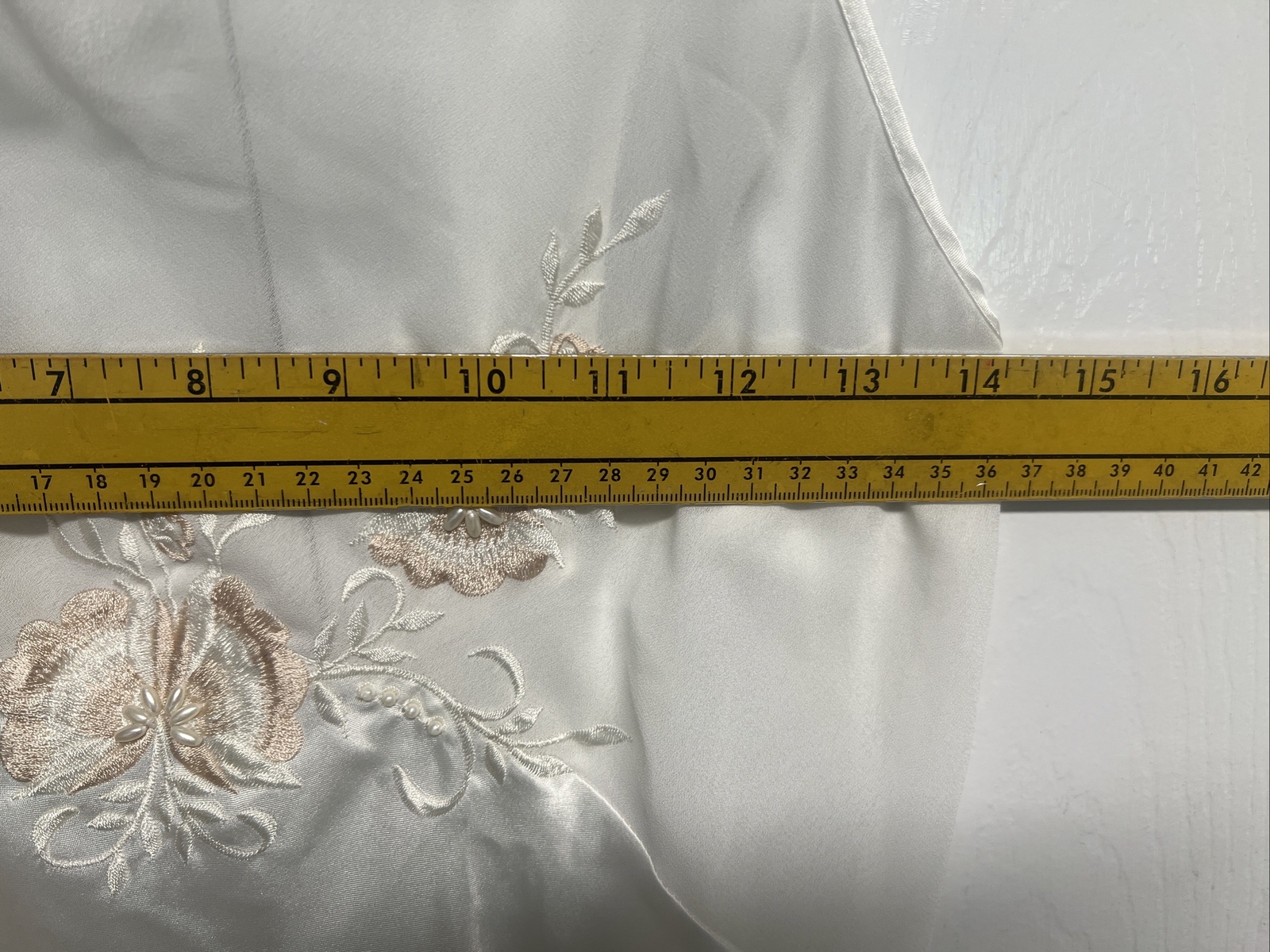 Intimo Amore vintage white satin beaded wedding nighty set Size S