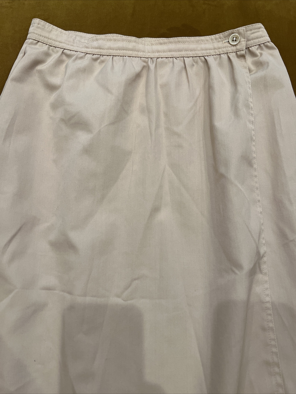 Vintage Happy Legs Skirt 1970s Wrap Skirt Knee Length Size 9 Khaki
