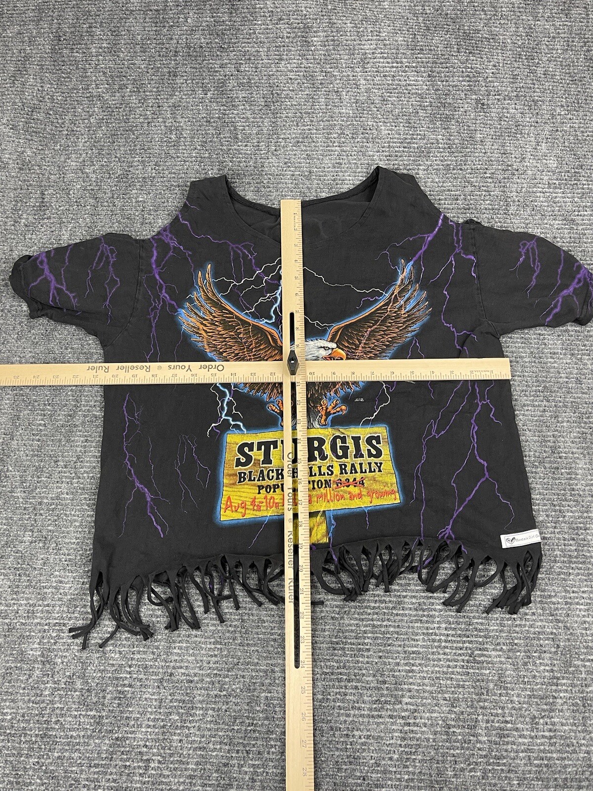 Vintage Sturgis Motorcycle Shirt Women’s Extra Large cut fringed eagle 2003