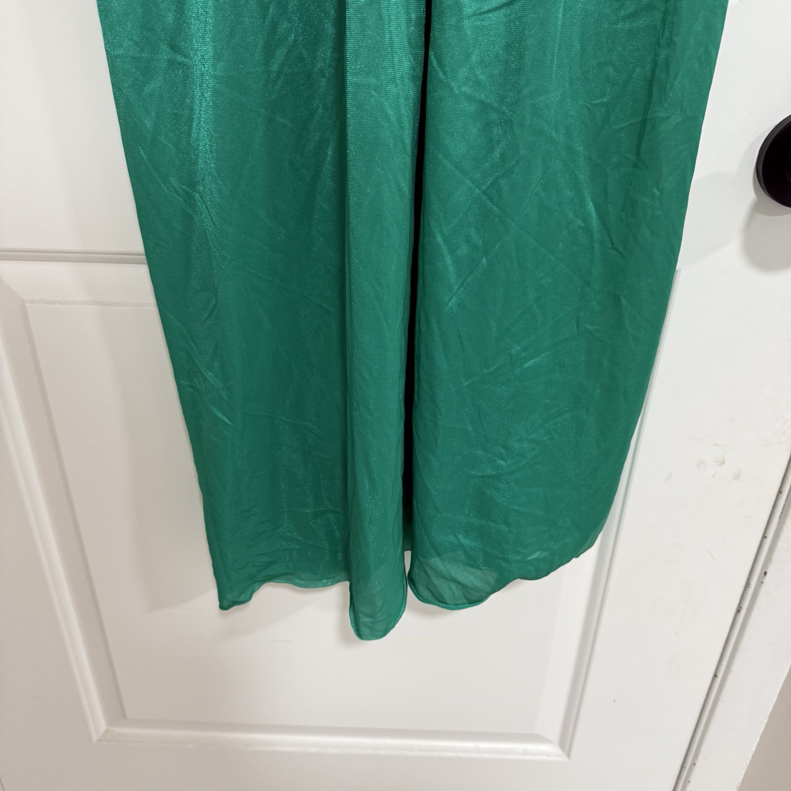 Vintage Green Mid Length Nightgown Size Medium Lingerie USA Made Soft Moments