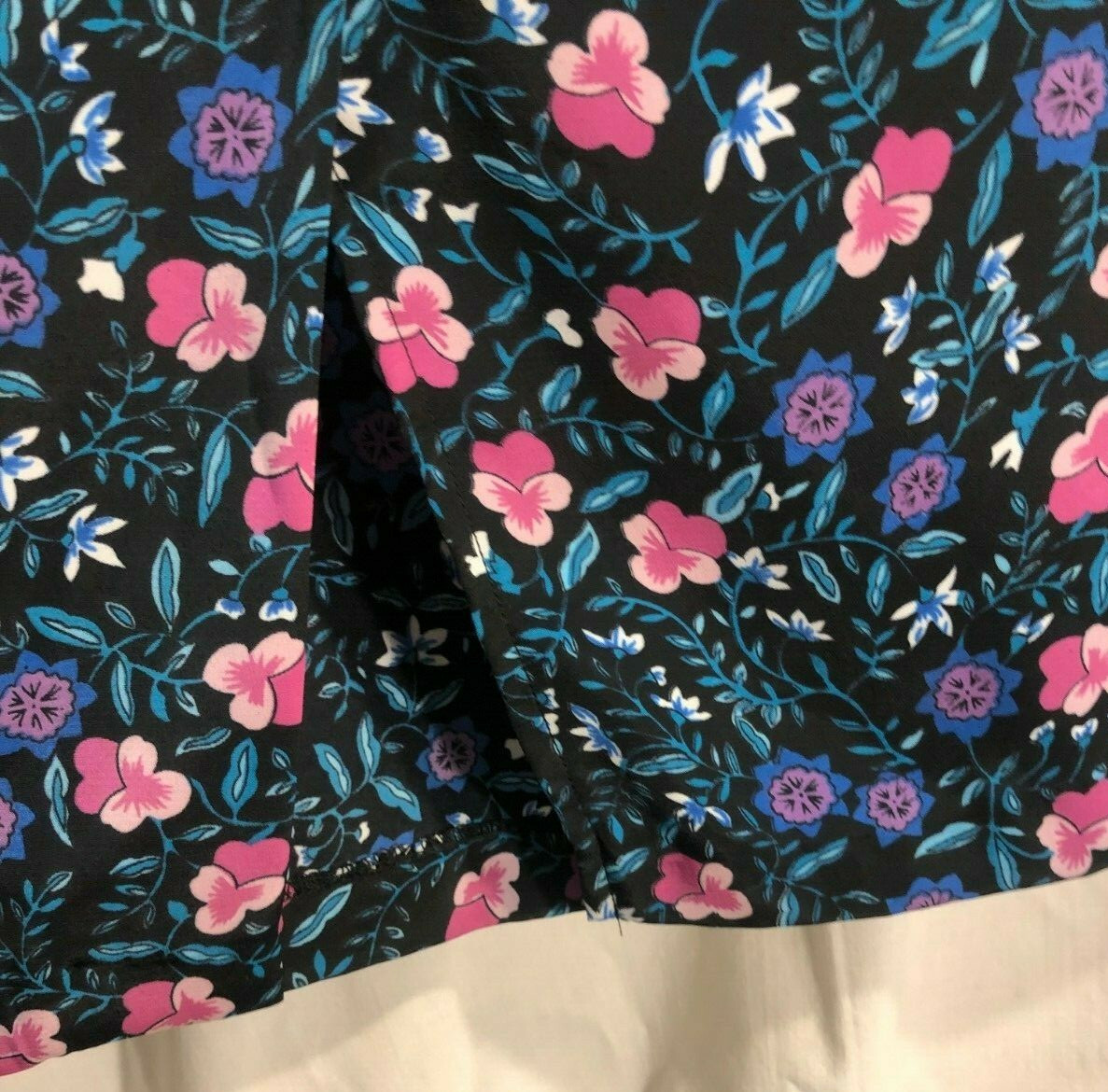 EUC 1980s vtg Caroline Wells Collection poly floral belted peplum dress, sz 10P
