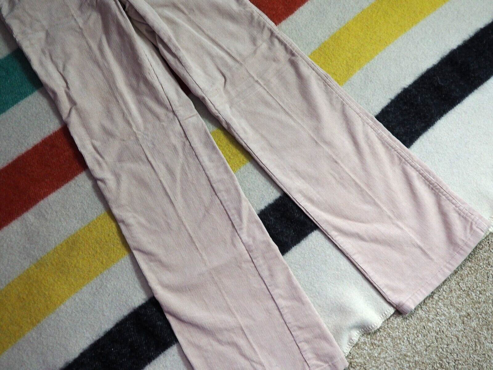 VTG 70s Plushbottoms Tan Corduroy Western Flare Bells 26×33 Talon Womens Pants