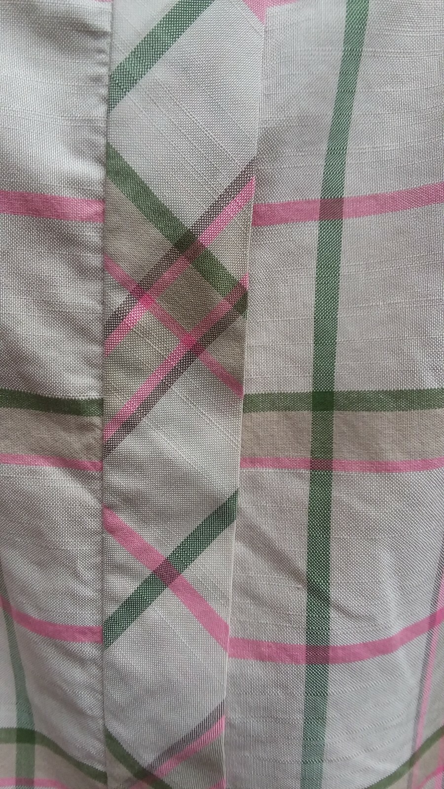 Vintage 60s womens/juniors skirt pink green plaid on beige by Bobbie Brooks
