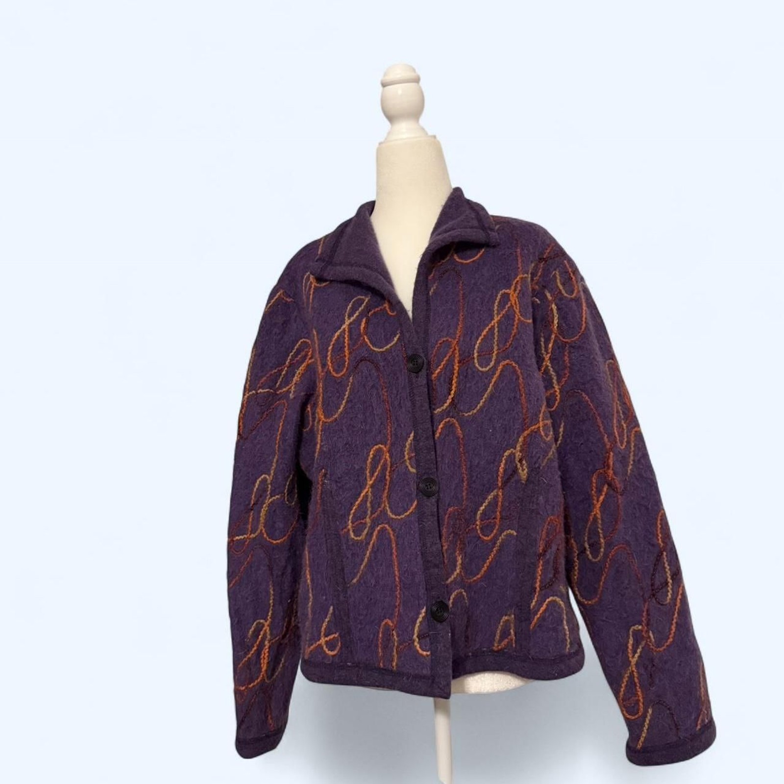 Canvas Backs Women’s Purple Wool/Alpaca Blend Jacket XL
