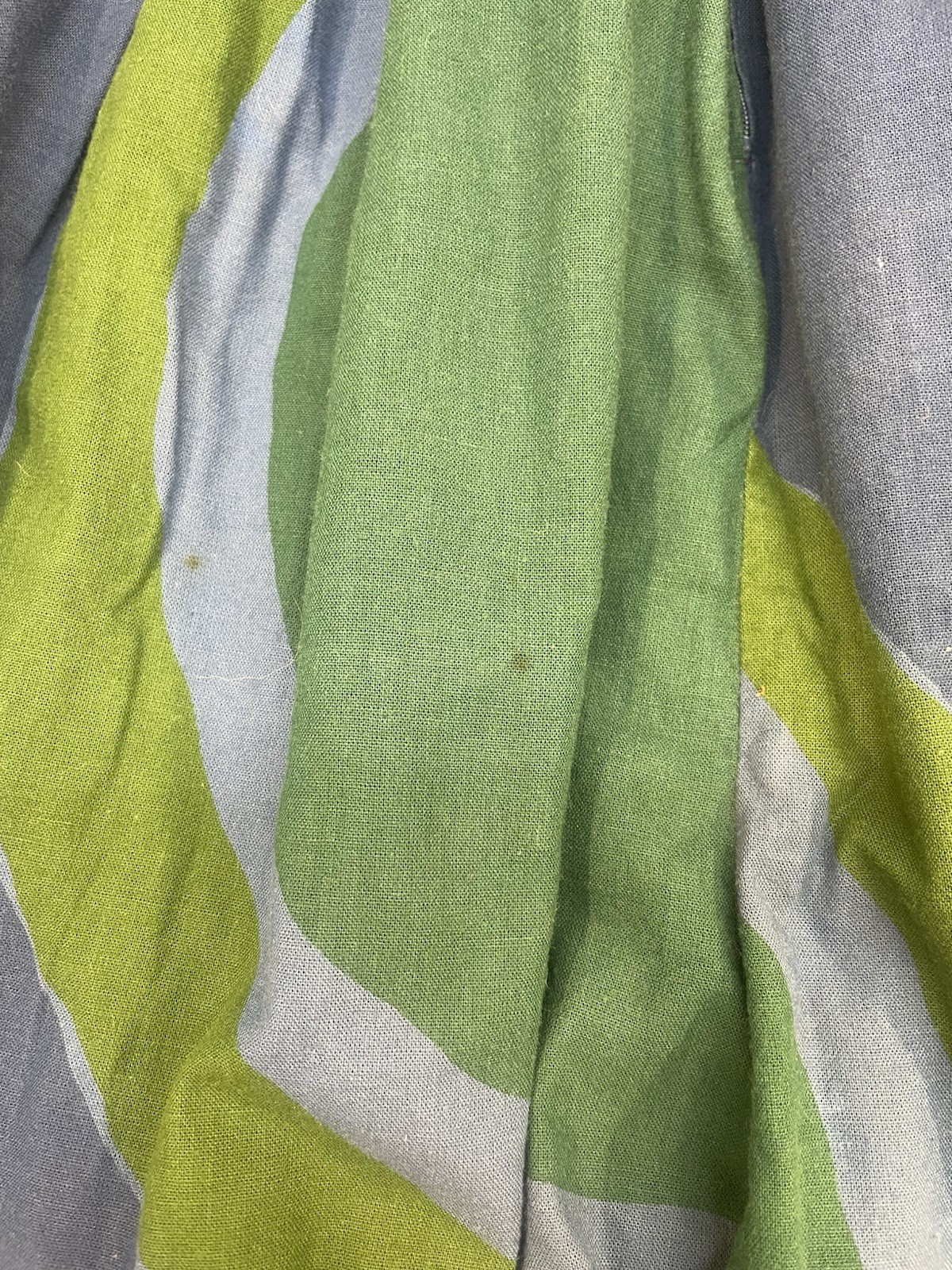 Vintage 1970s Kenzo Japan Blue Purple Green Abstract Harem Parachute Pants 26×30