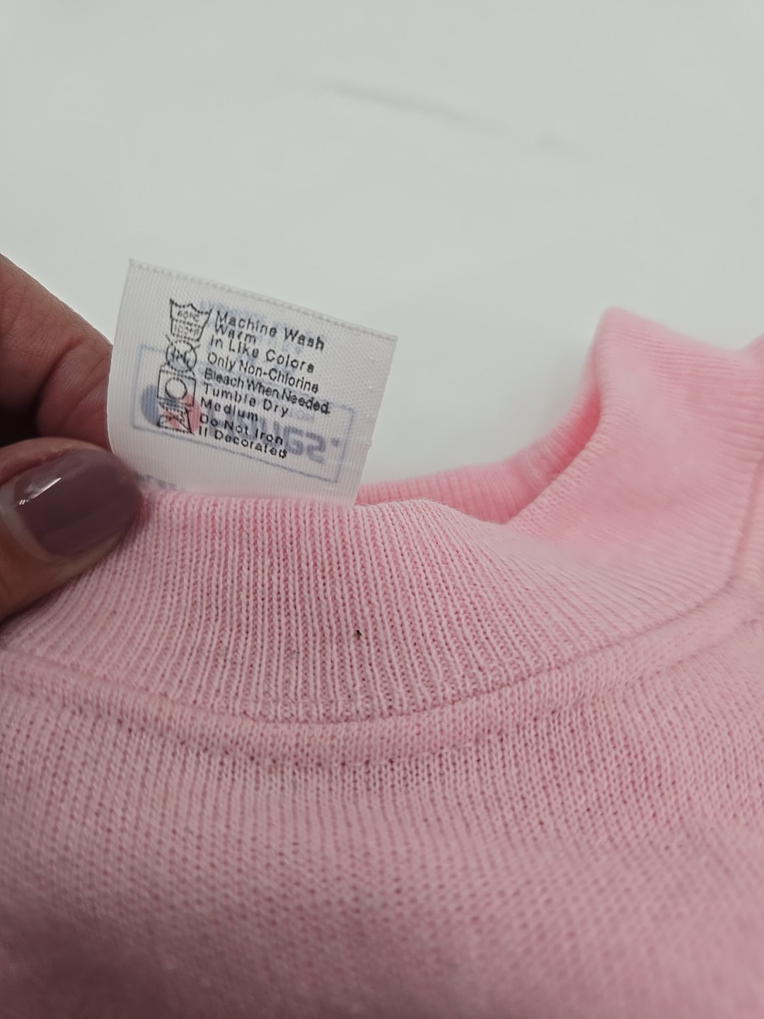 Vintage Deadstock 1980s Pink Sweatshirt, Think Irish, Hanes L 14-16 Womens Xs