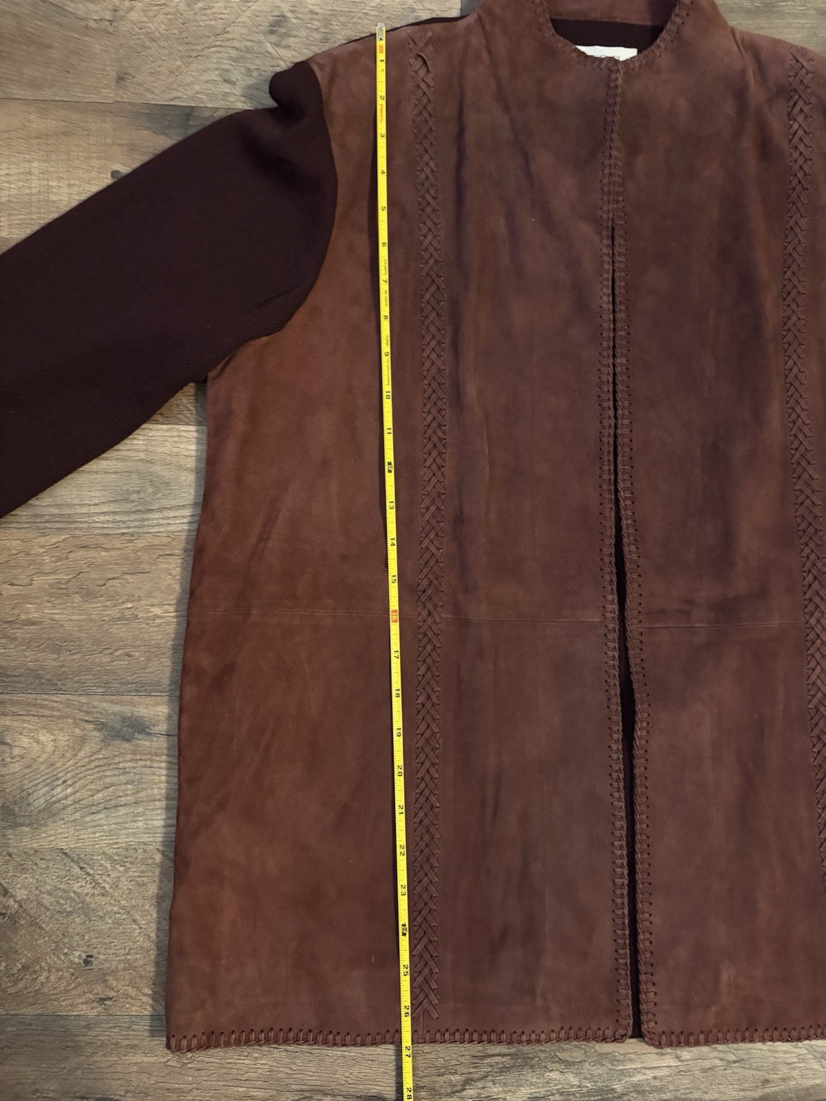 Vintage Elana By Tanner Burgundy 3 Piece Leather And Wool Skirt Set 1X