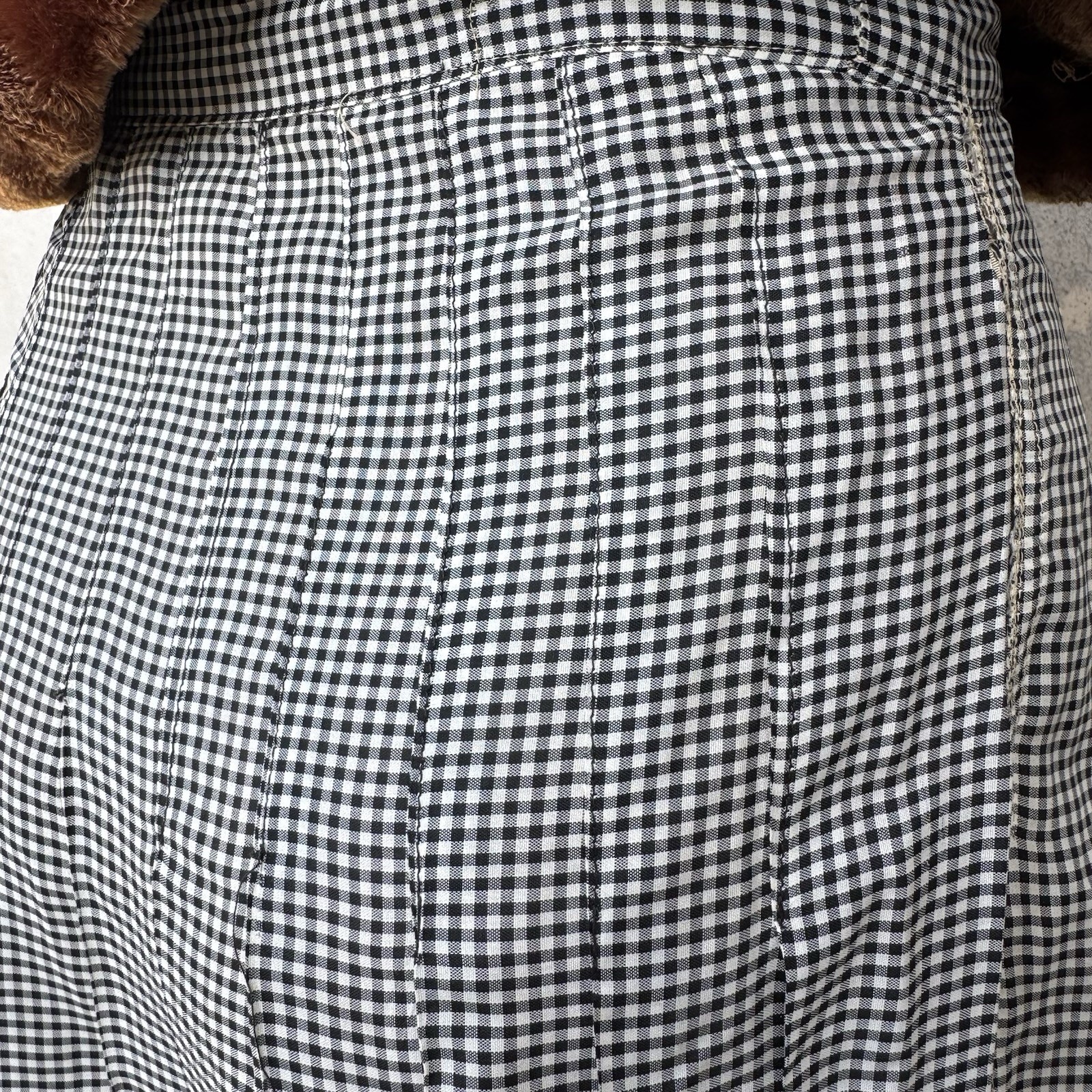 Vintage 1930s Checkered Black&White Rayon Pleated Shorts Sportswear Tennis