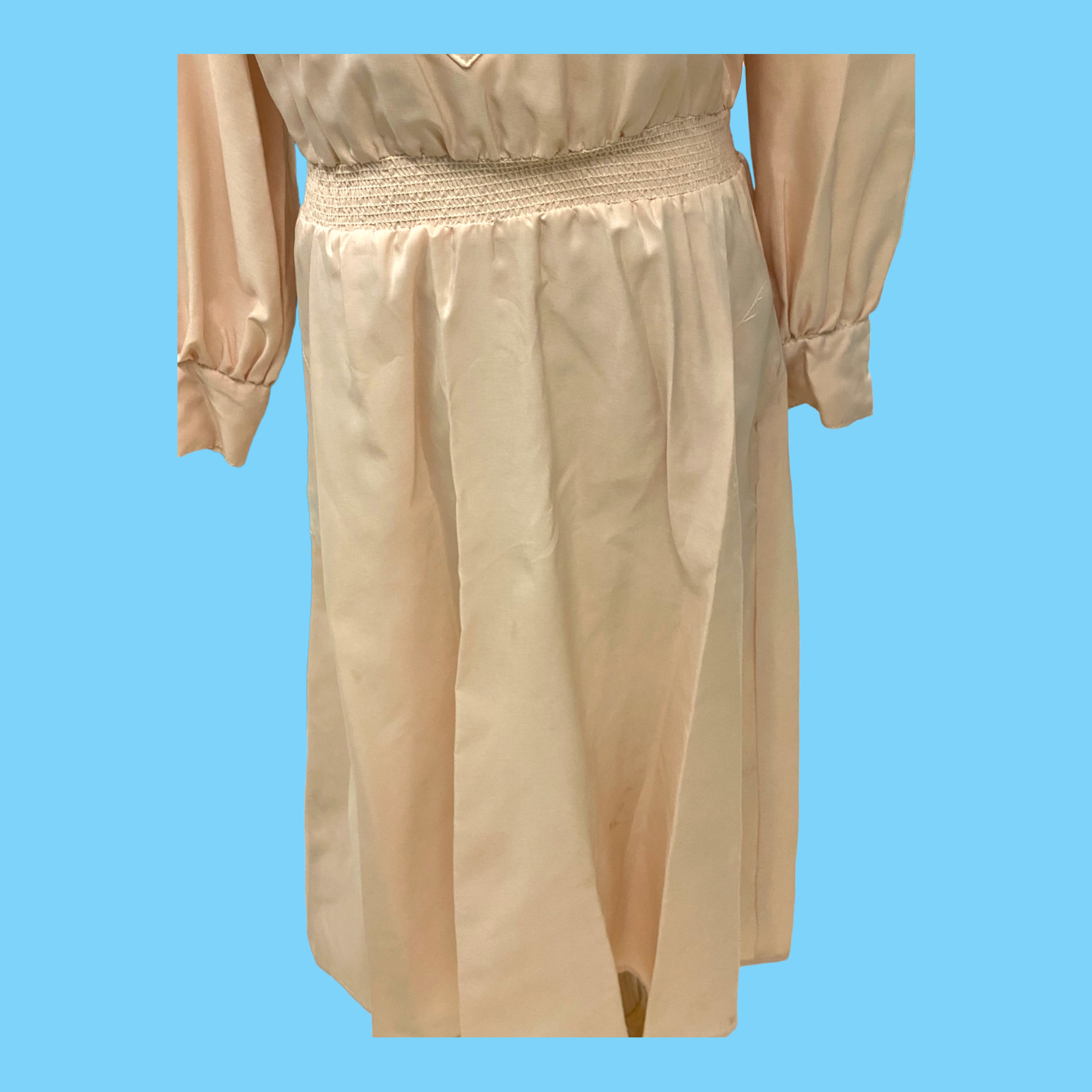 Vintage 70’s Irene Kasmer California Light Tan Dress Secretary Med- Large