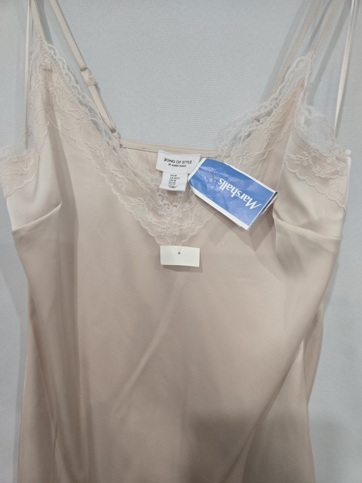 Song Of Style Slip Or Night Dress Woman Size Medium Lingerie Beige Feminine Core