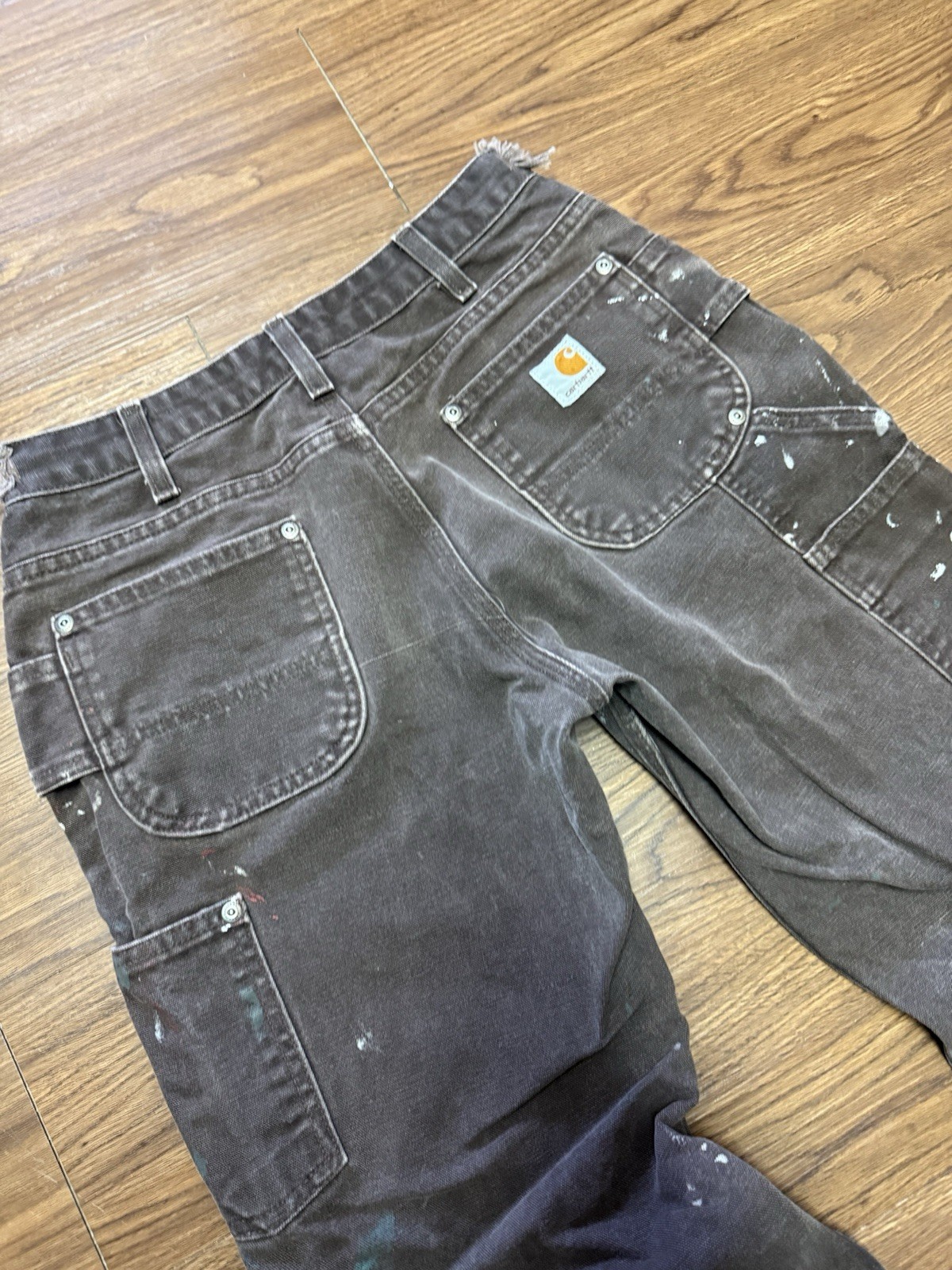 Vintage 90’s Women’s Carhartt Double Knee Canvas Brown Pants Size 6