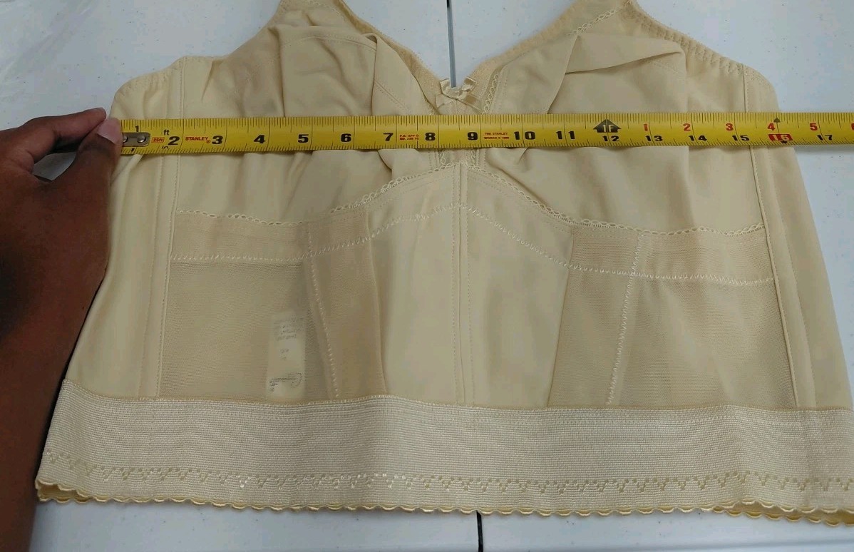 Vintage Crown-nette Longline Beige Bra Size 42C