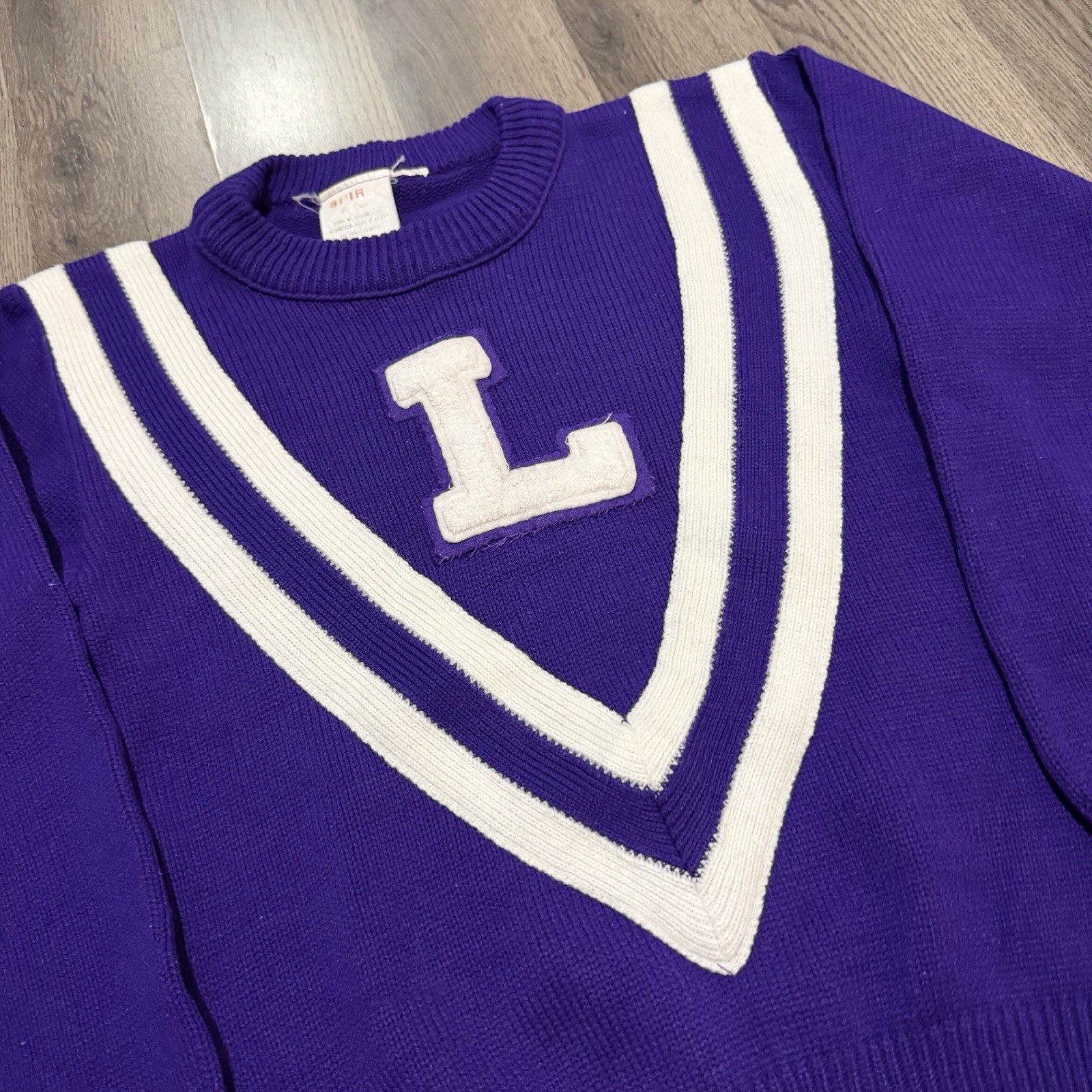 VTG 70s Spirit by Logan Varsity Letter Sweater Cheerleading Knit Womens USA XS/S