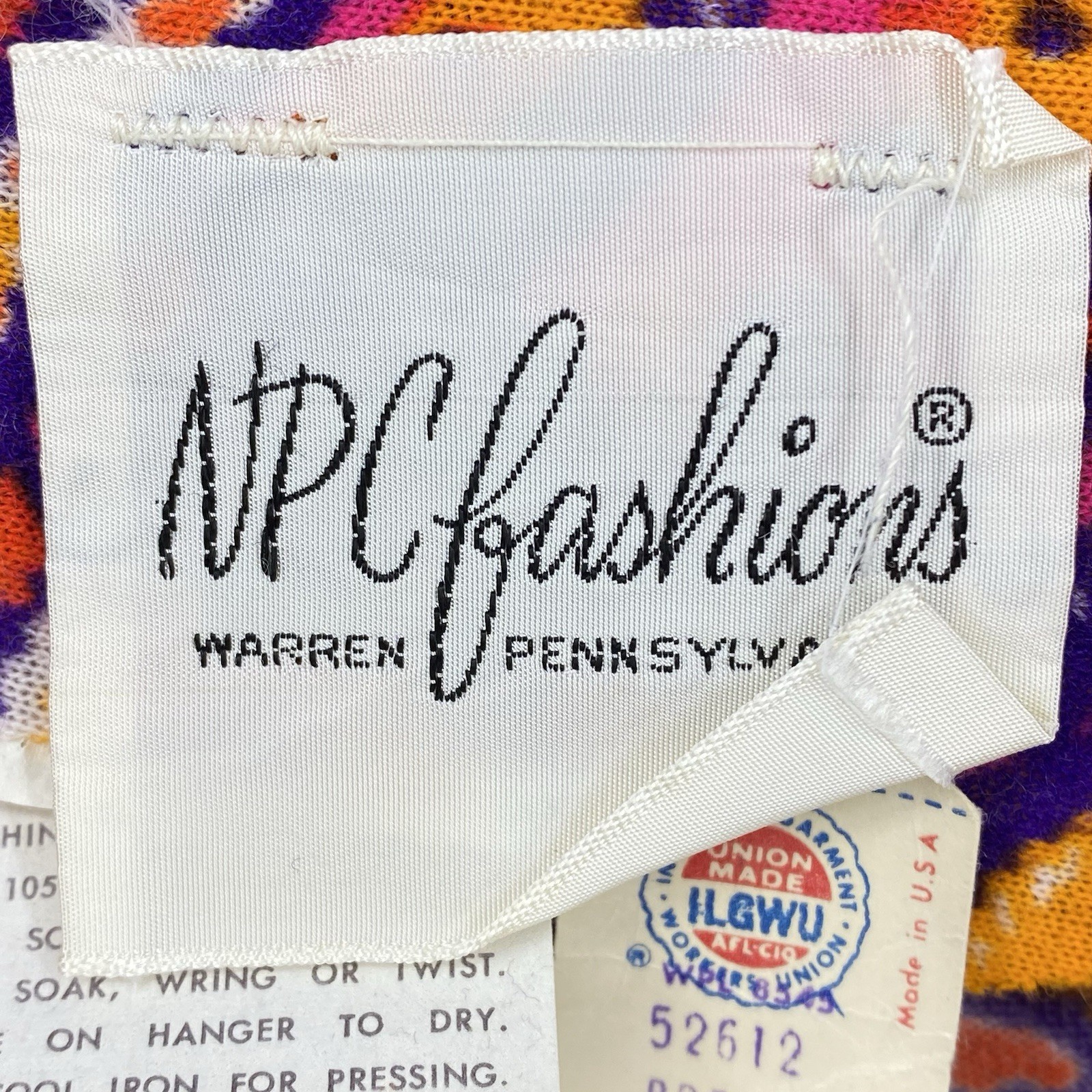 Vintage NPC Fashions Paisley Dress Knee Length Size 12 1/2 Zip Front Collared