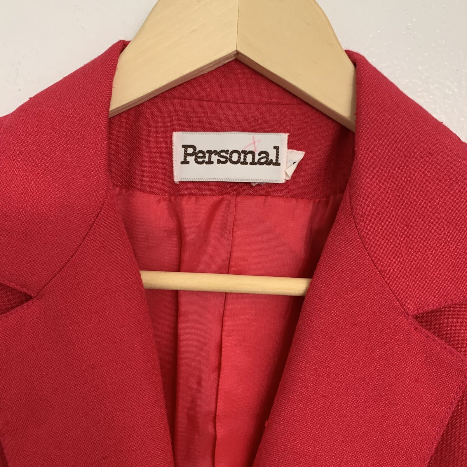 Vintage 70s Personal Womens Small Pink Blazer Silk Rayon Blend Jacket
