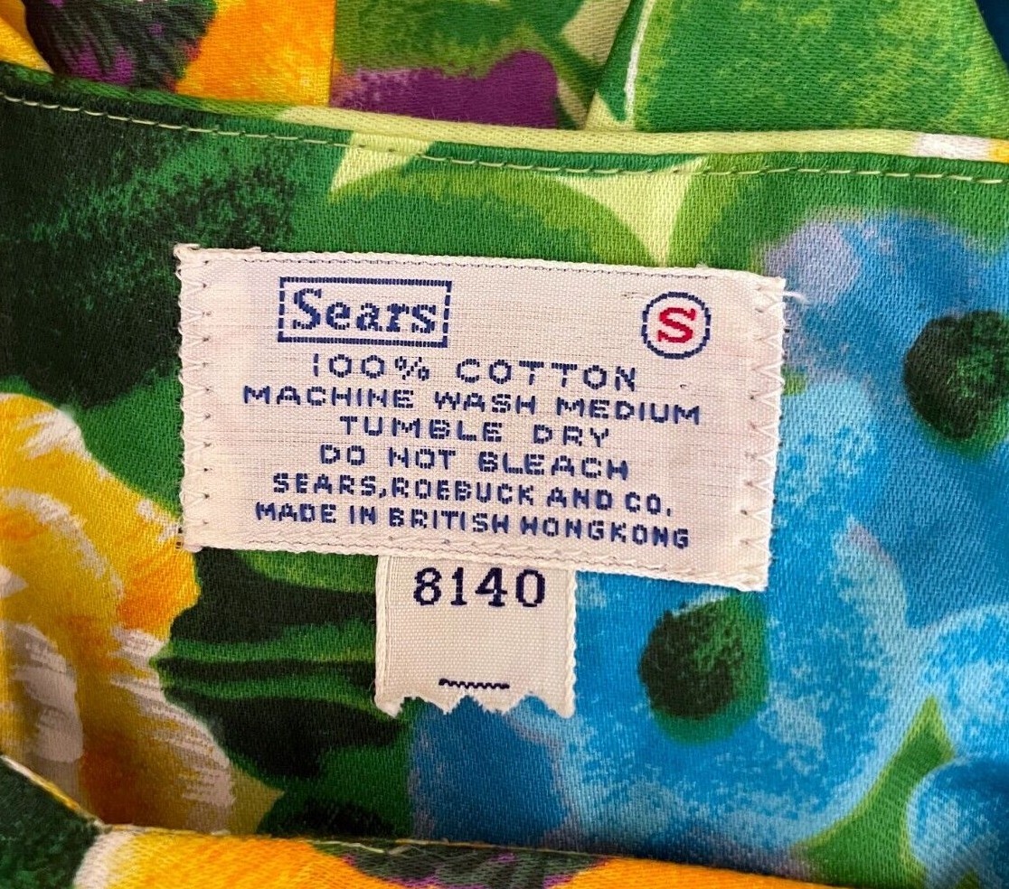 Vintage Sears Cottage Core Pleated House Dress Small Multicolor Floral Cotton