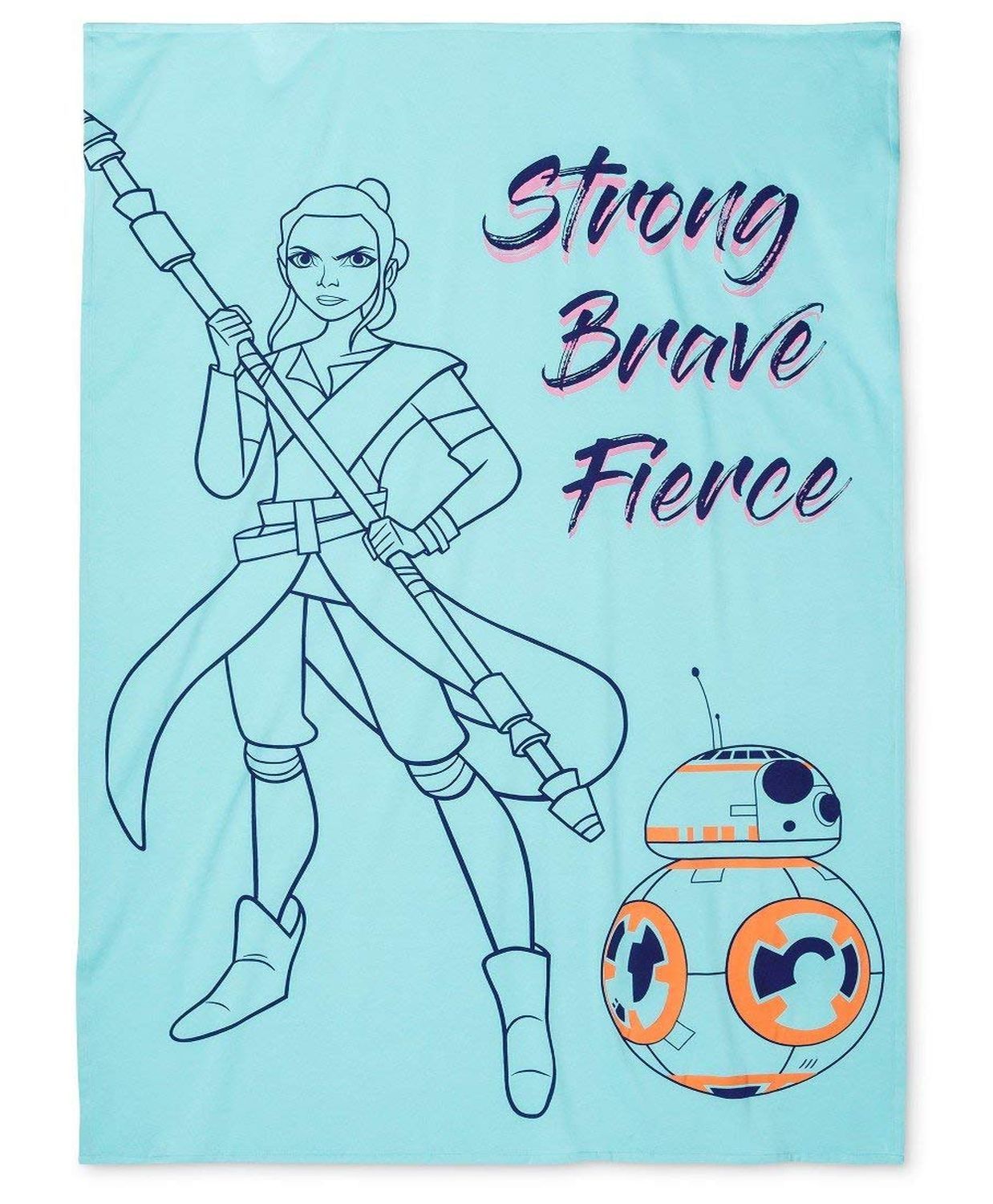 Star Wars Forces of Destiny Sweatshirt Fleece Bed Blanket 60 x 90, Blue