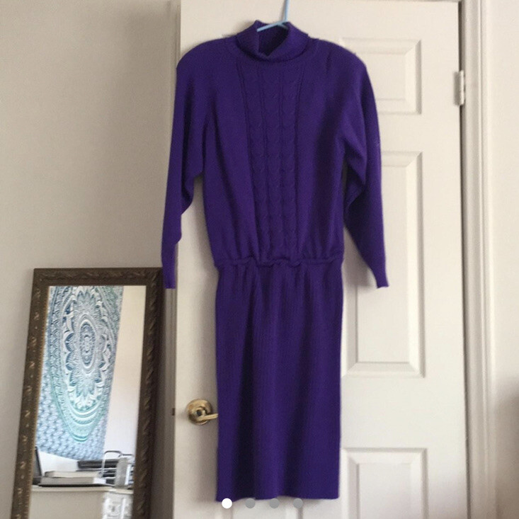 vintage darian Knit Sweater Maxi Dress