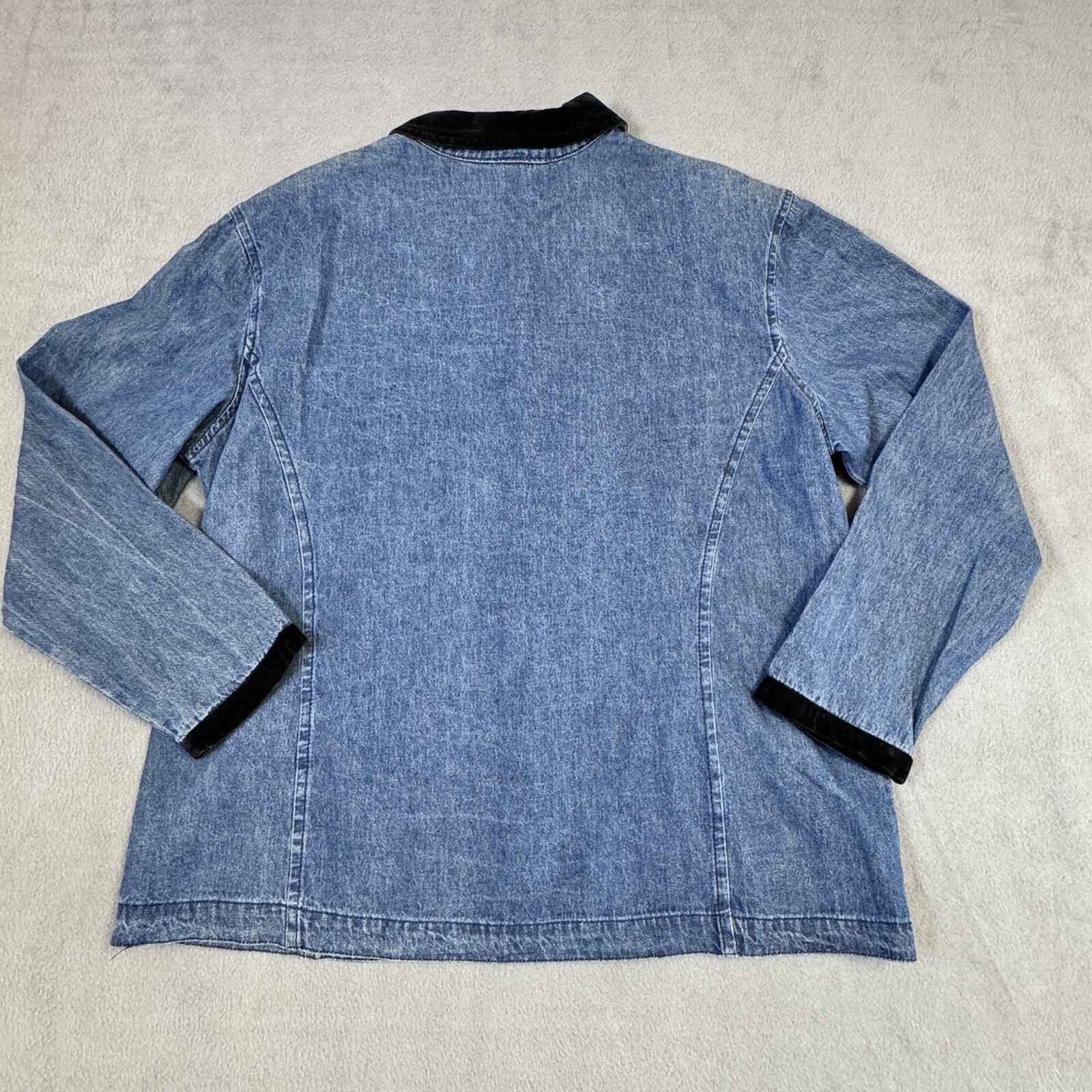 VINTAGE Stampede Denim Jacket, Button Up, USA Made, Western, Women’s Large