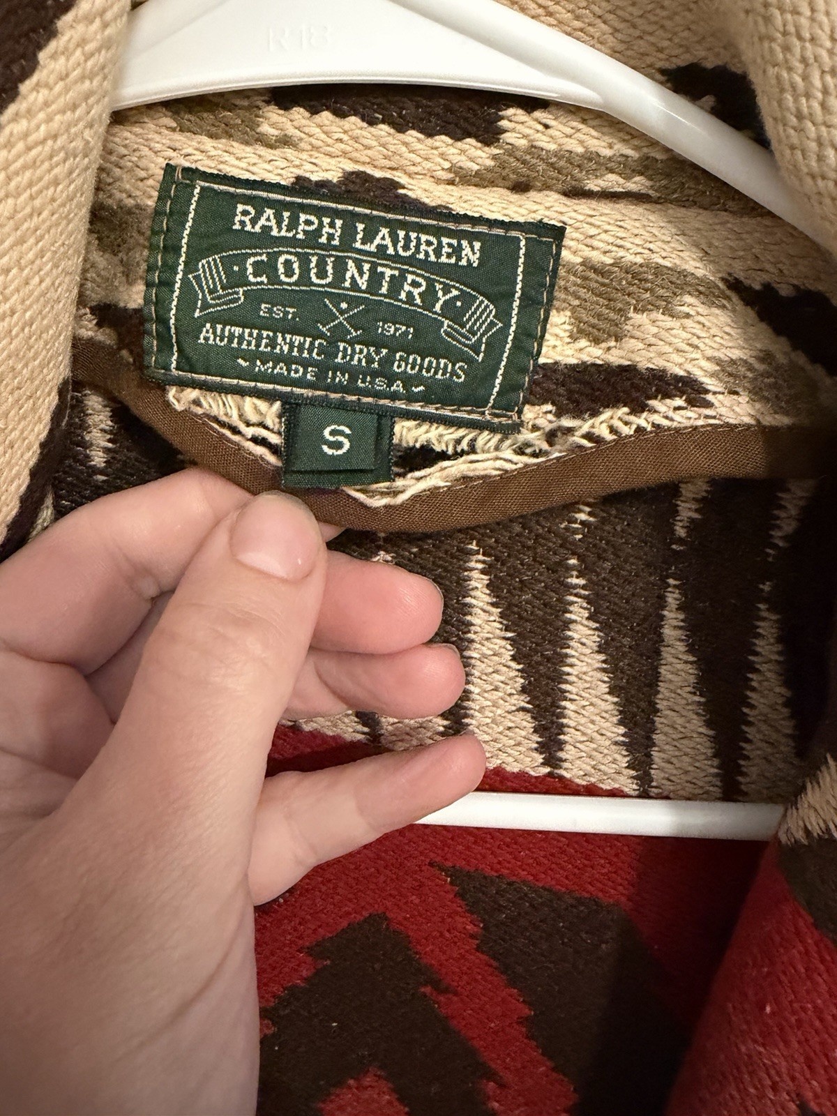 Vintage Ralph Lauren Country Santa Fe Jacket Southwestern Geometric Size S