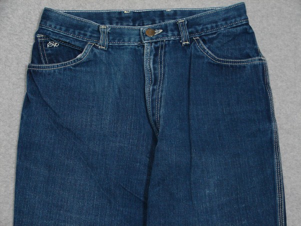 QI13443 VINTAGE 1970s HIGH WAIST CLASSIC FIT WOMENS JEANS 28×30 DARK BLUE